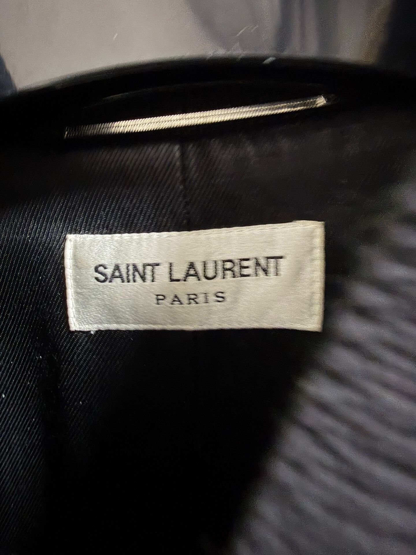 Saint Laurent Paris Saint Laurent Wool Leather Sleeve Jacket Size US L / EU 52-54 / 3 - 2 Thumbnail
