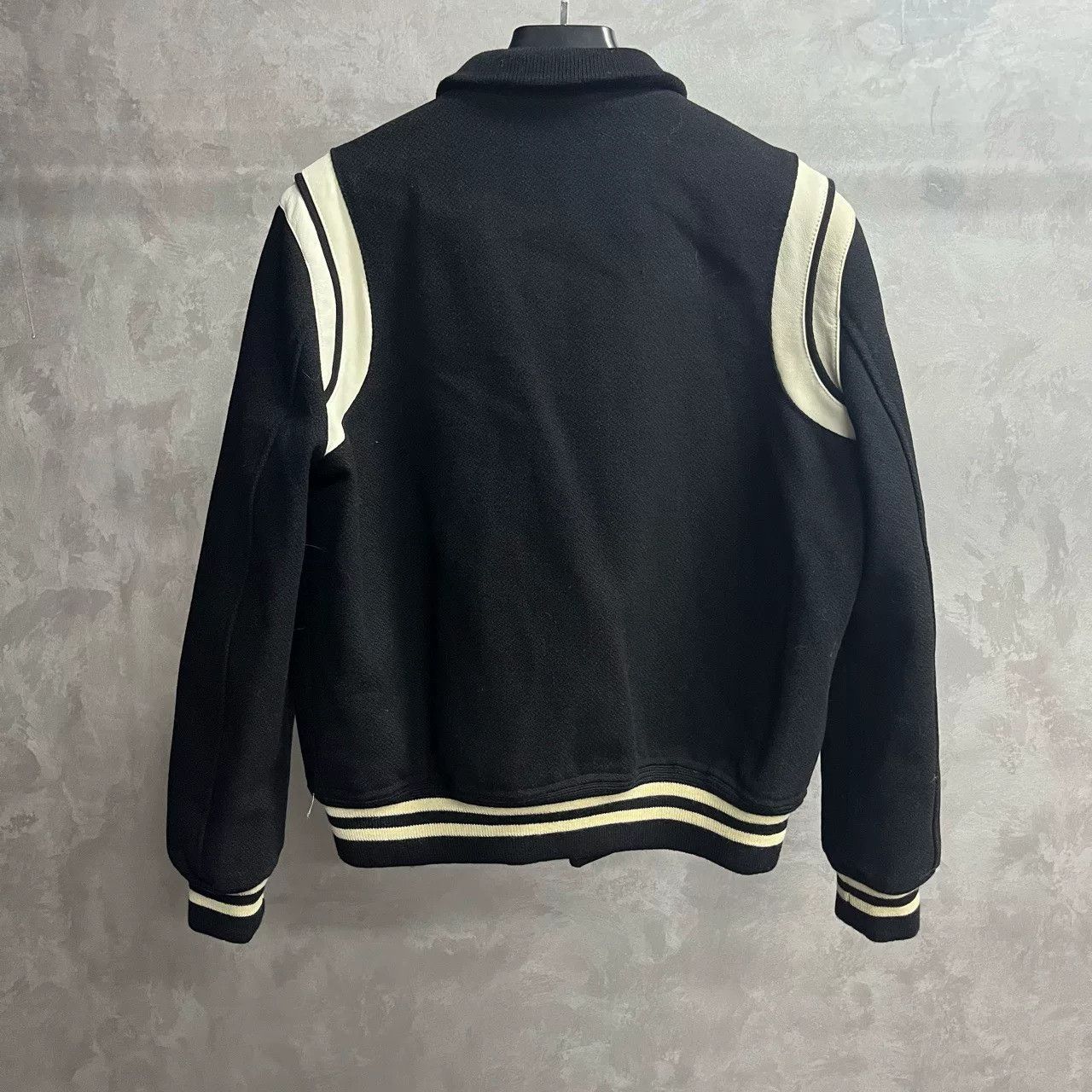 Saint Laurent Paris Saint Laurent Black White Varsity Jacket Size US M / EU 48-50 / 2 - 2 Thumbnail