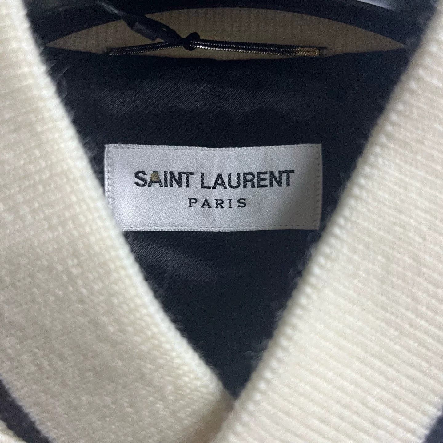 Saint Laurent Paris Saint Laurent White Stripe Baseball Jacket Size US M / EU 48-50 / 2 - 3 Thumbnail