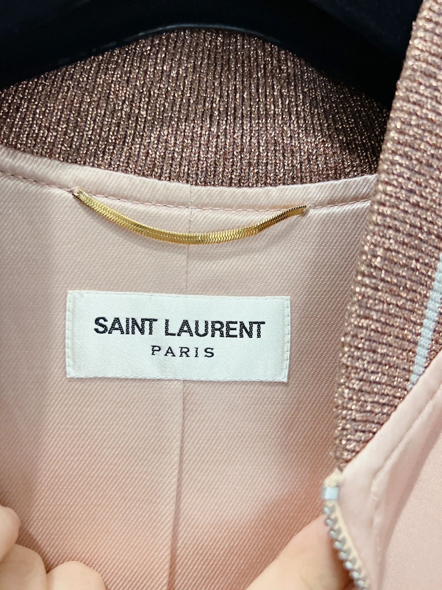 Saint Laurent Paris Saint Laurent Pink Satin Bomber Jacket Size S / US 4 / IT 40 - 8 Thumbnail