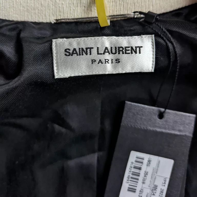 Saint Laurent Paris Saint Laurent White Baseball Jacket Size US L / EU 52-54 / 3 - 5 Thumbnail