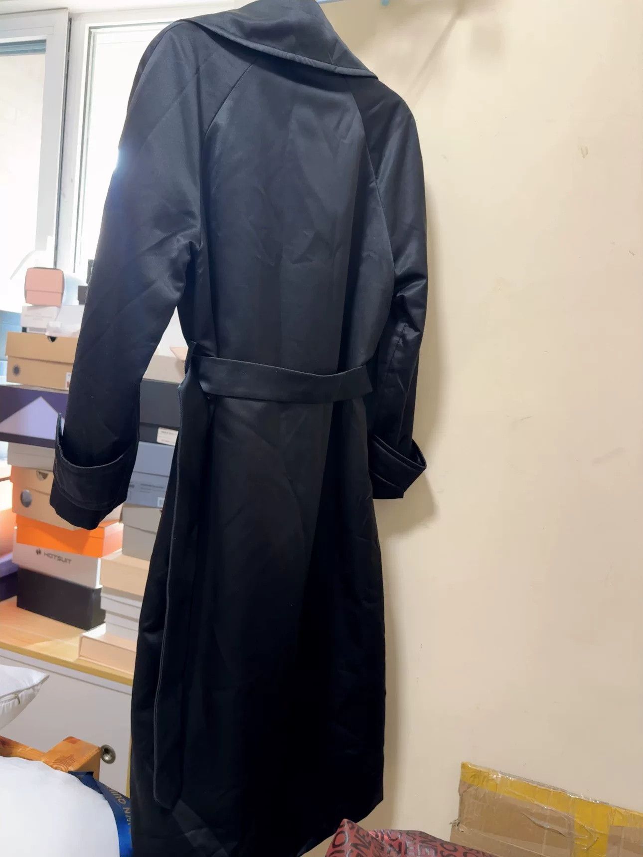 Saint Laurent Paris Saint Laurent Black Trench Coat Belted Size S / US 4 / IT 40 - 2 Thumbnail