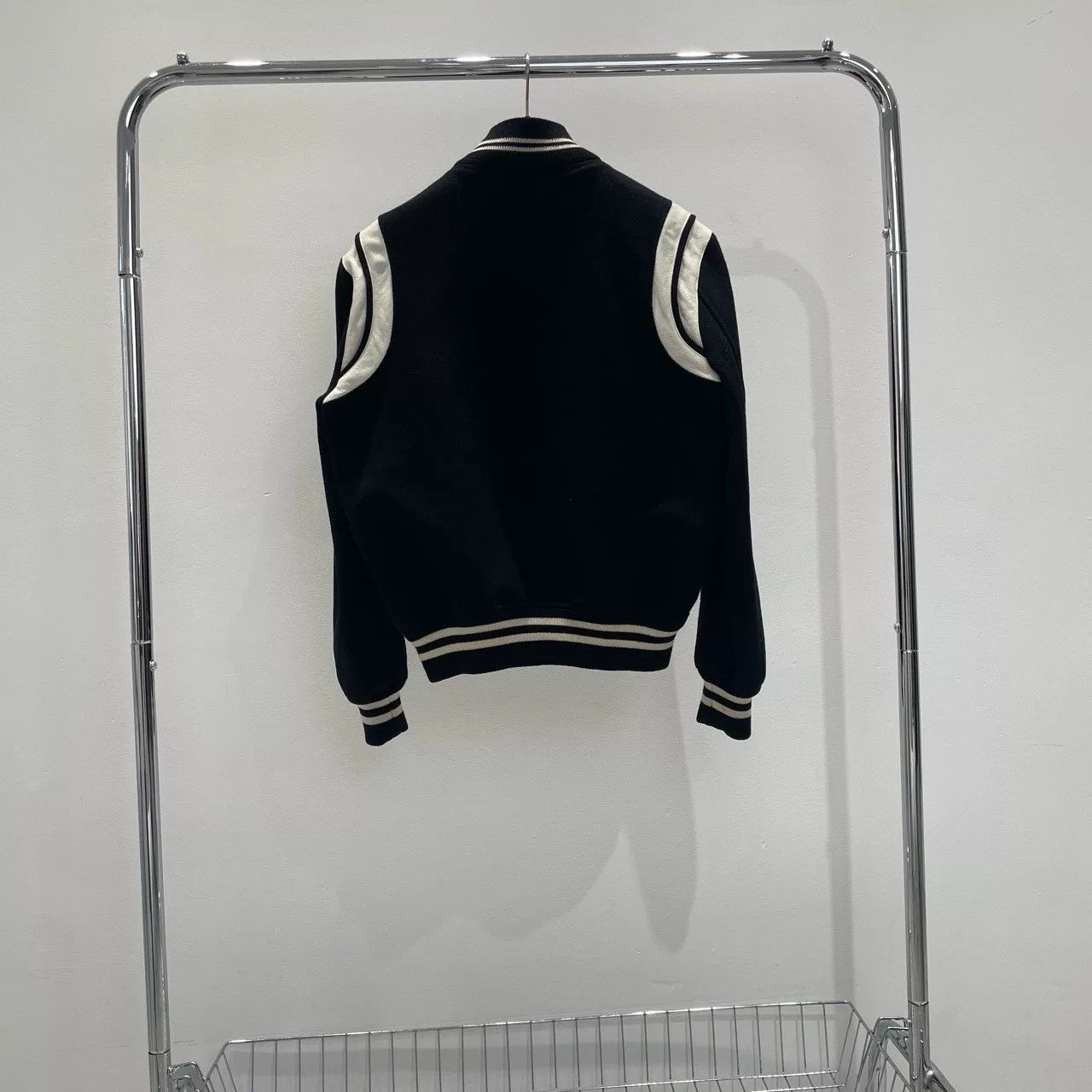Saint Laurent Paris Saint Laurent Black White Baseball Jacket Size US M / EU 48-50 / 2 - 2 Thumbnail