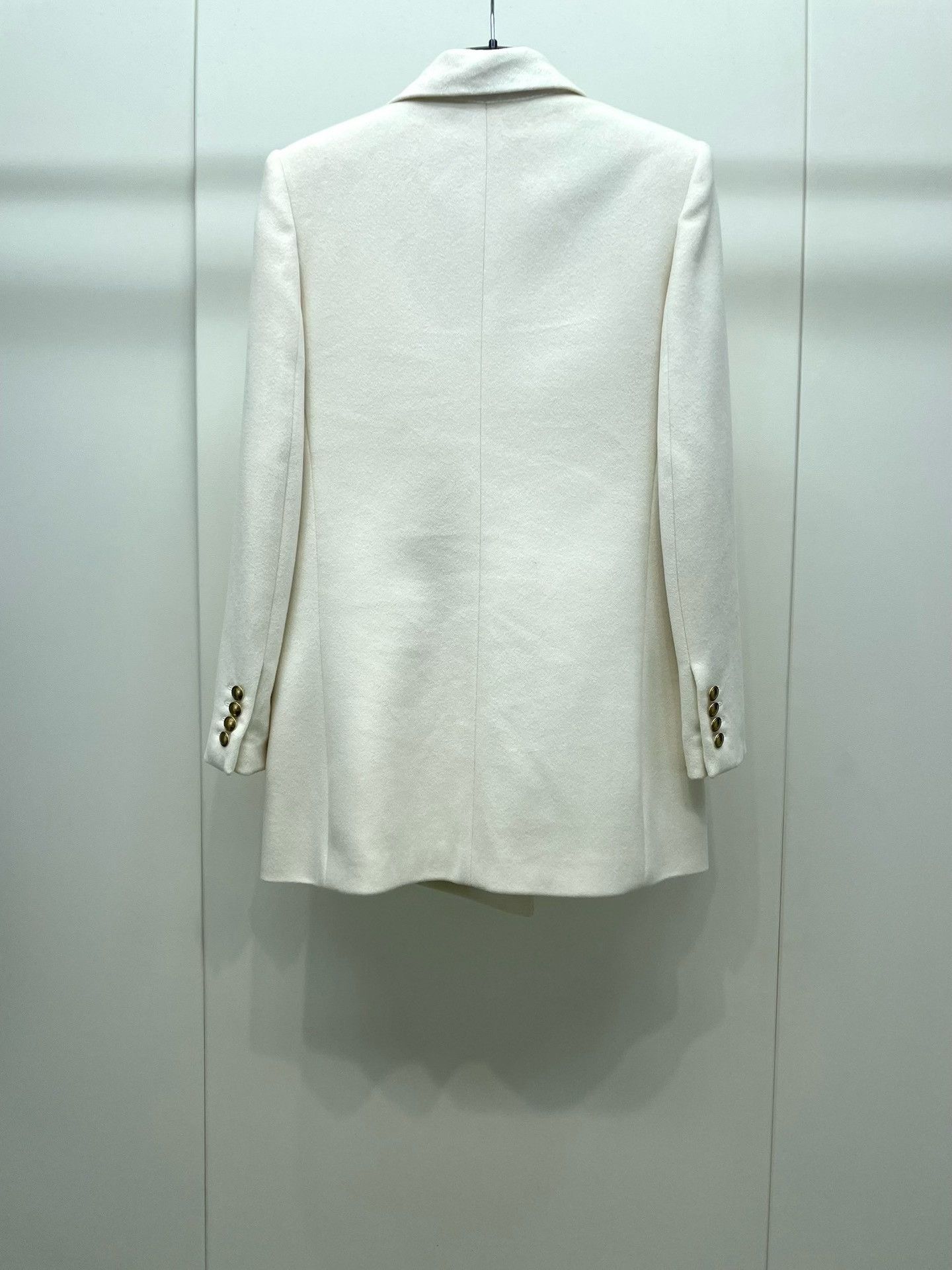 Saint Laurent Paris YSL White Double-Breasted Wool Blazer Size S / US 4 / IT 40 - 2 Thumbnail