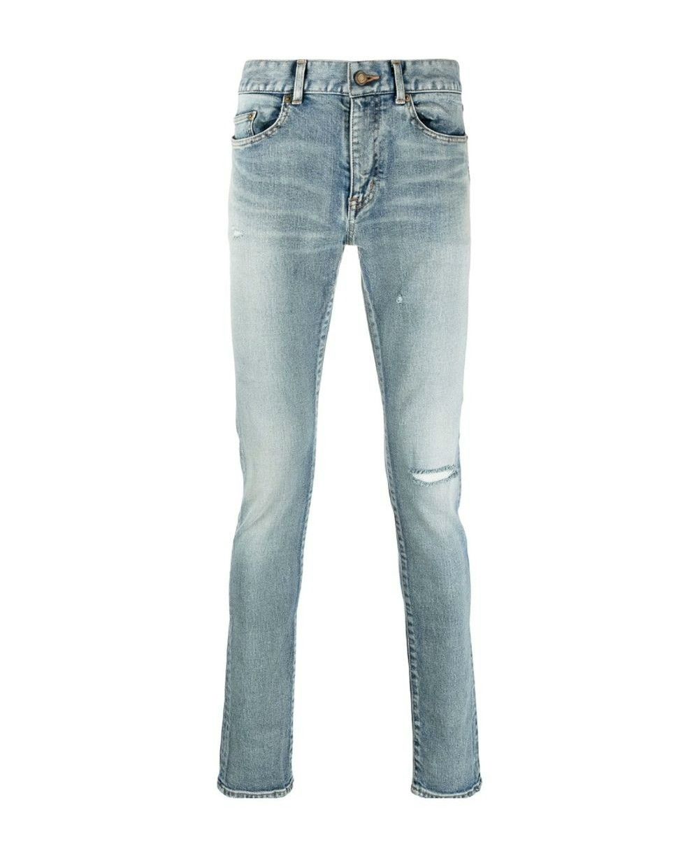 Saint Laurent Paris Saint Laurent Light Blue Distressed Jeans Size US 28 / EU 44 - 6 Thumbnail