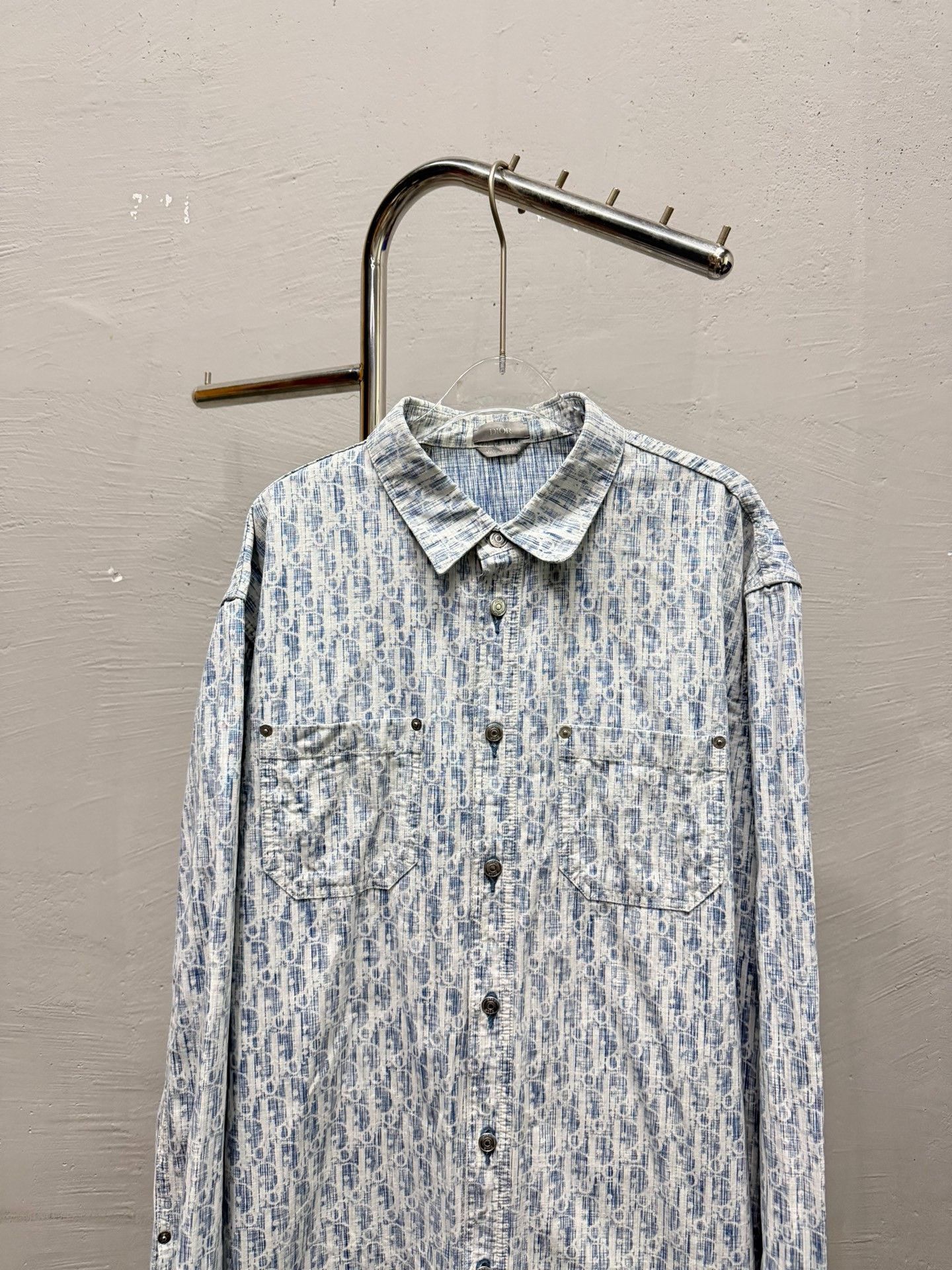 Dior Dior Blue White Patterned Shirt Size US XS / EU 42 / 0 - 2 Thumbnail