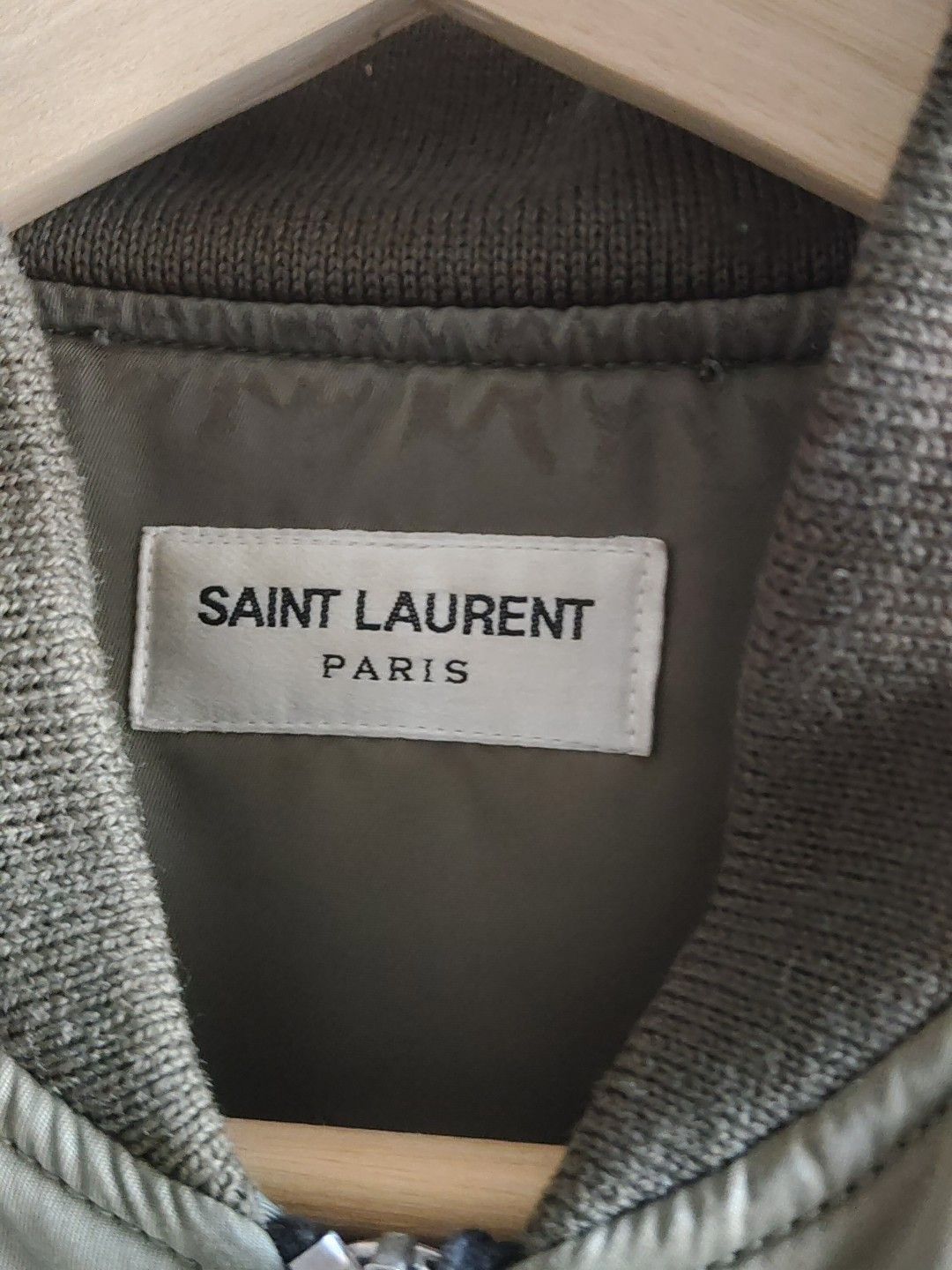 Saint Laurent Paris Saint Laurent MA-1 Olive Green Bomber Jacket Size US L / EU 52-54 / 3 - 2 Thumbnail