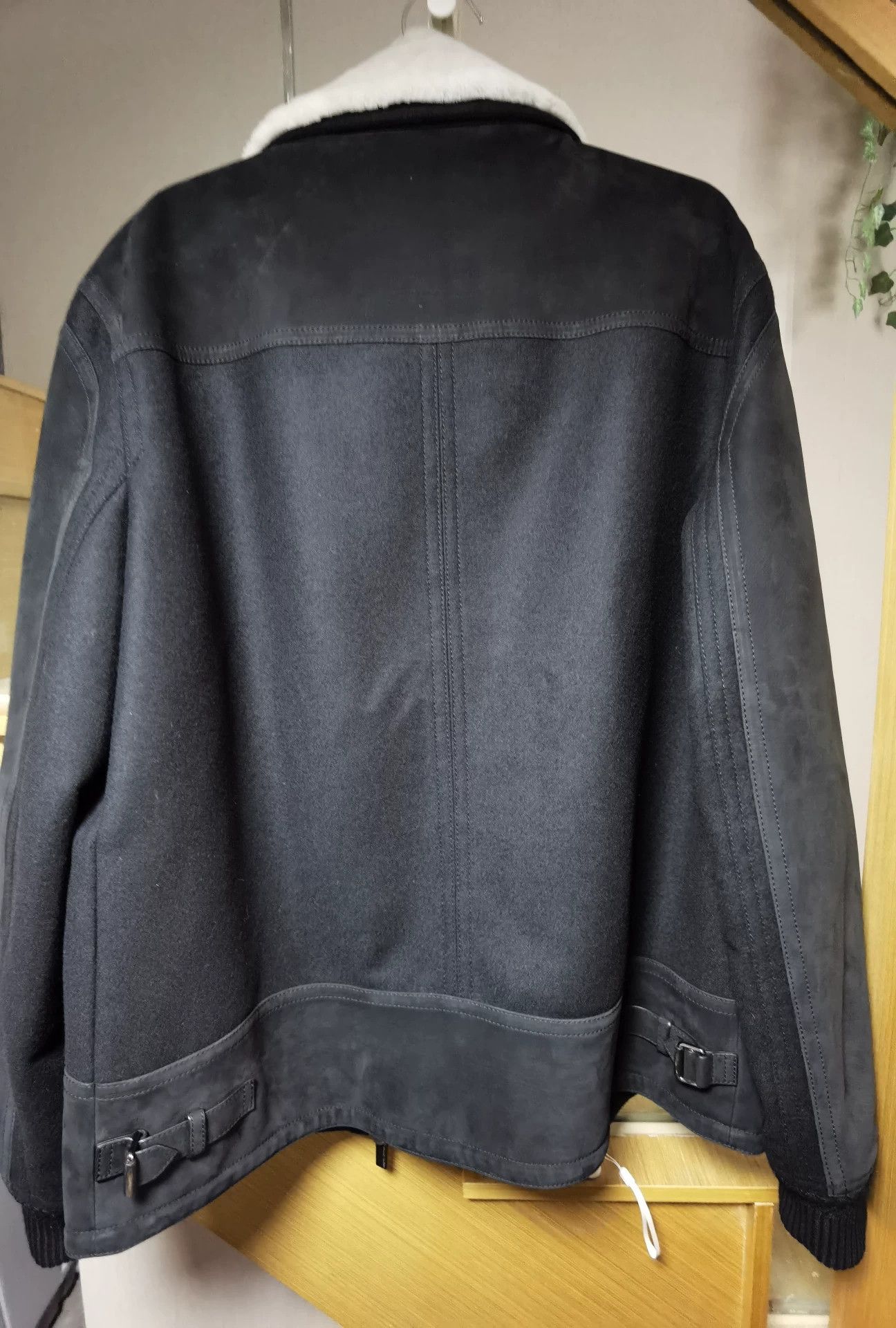 Ermenegildo Zegna Ermenegildo Zegna Wool Leather Jacket Size US XL / EU 56 / 4 - 2 Thumbnail