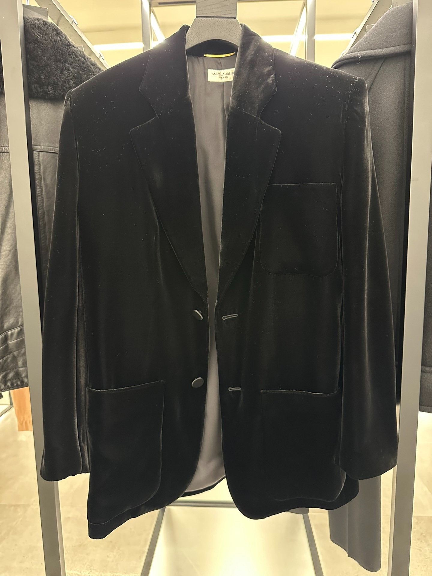 Saint Laurent Paris Saint Laurent Black Velvet Blazer Size M / US 6-8 / IT 42-44 - 5 Thumbnail