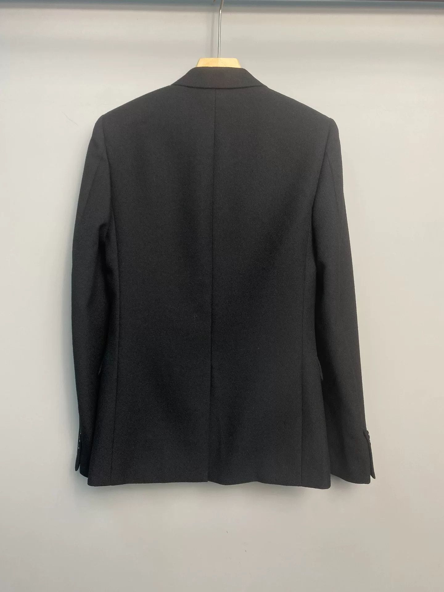 Saint Laurent Paris Saint Laurent Men's Black Smoking Blazer Size US M / EU 48-50 / 2 - 2 Thumbnail