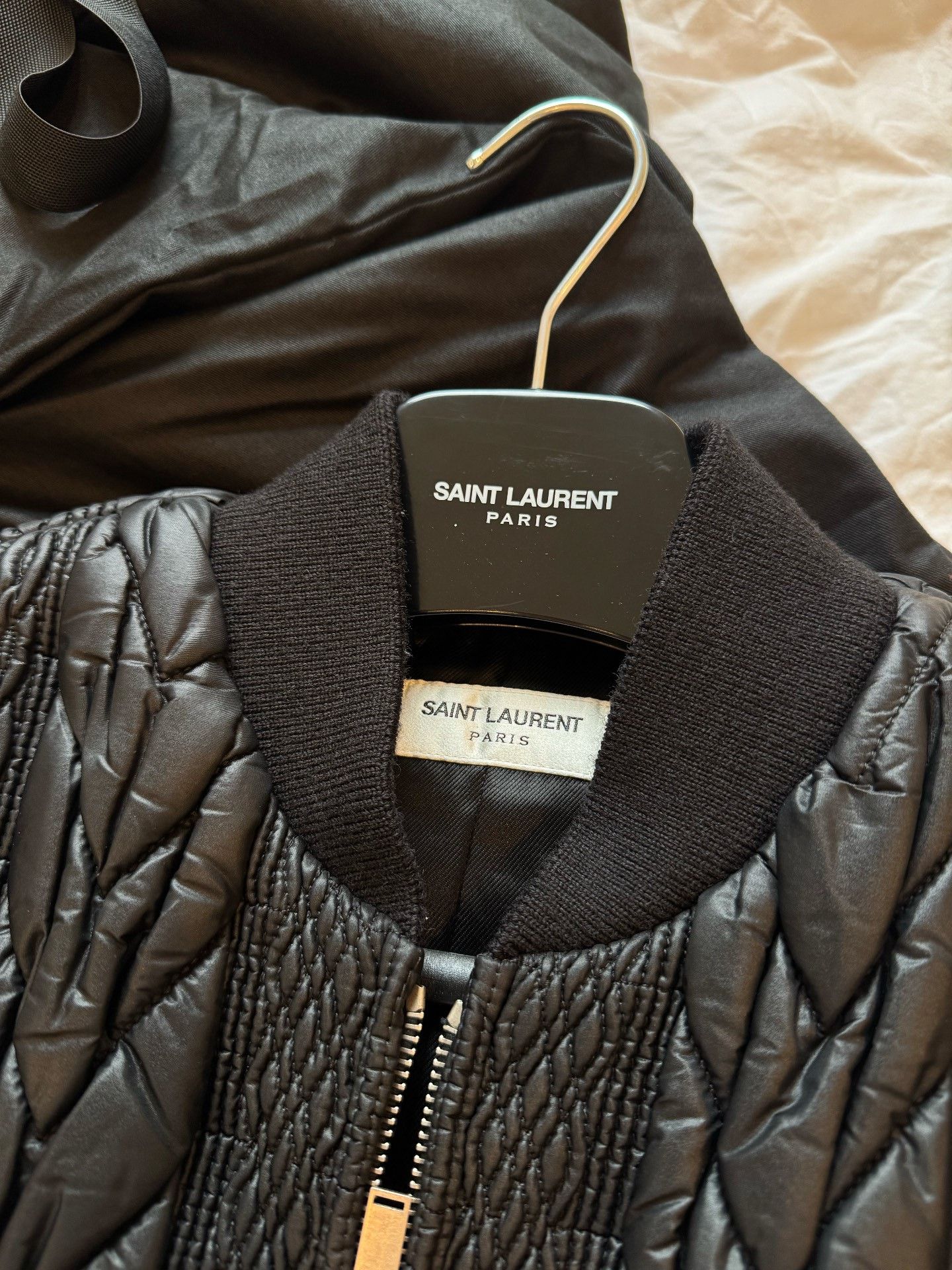 Saint Laurent Paris Saint Laurent Black Quilted Bomber Jacket Size US XS / EU 42 / 0 - 3 Thumbnail