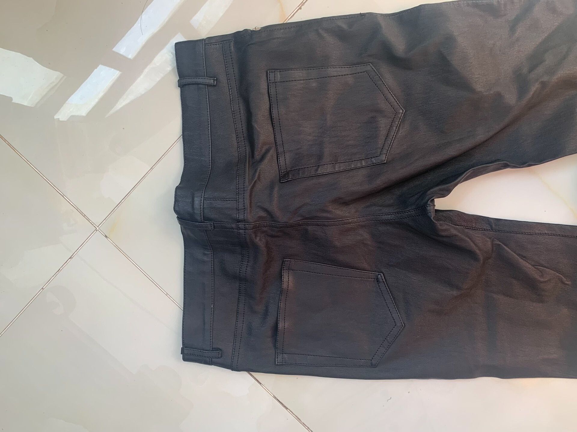 Saint Laurent Paris SAINT LAURENT Men's Lambskin Leather Pants Size US 34 / EU 50 - 7 Thumbnail
