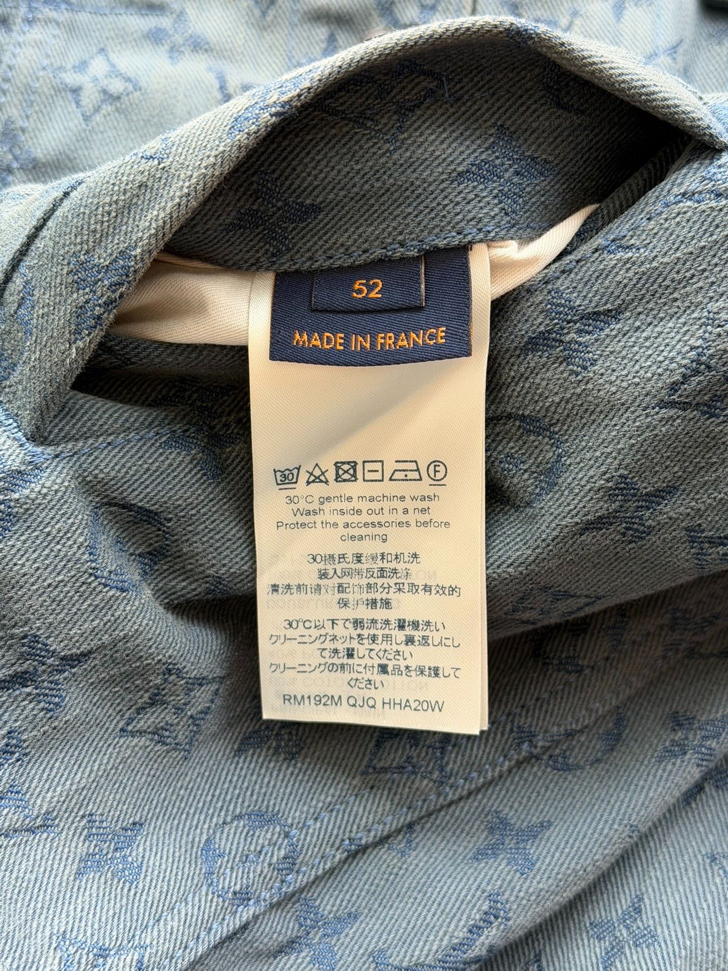 Saint Laurent Paris Louis Vuitton Blue Monogram Denim Jacket Size US L / EU 52-54 / 3 - 6 Thumbnail