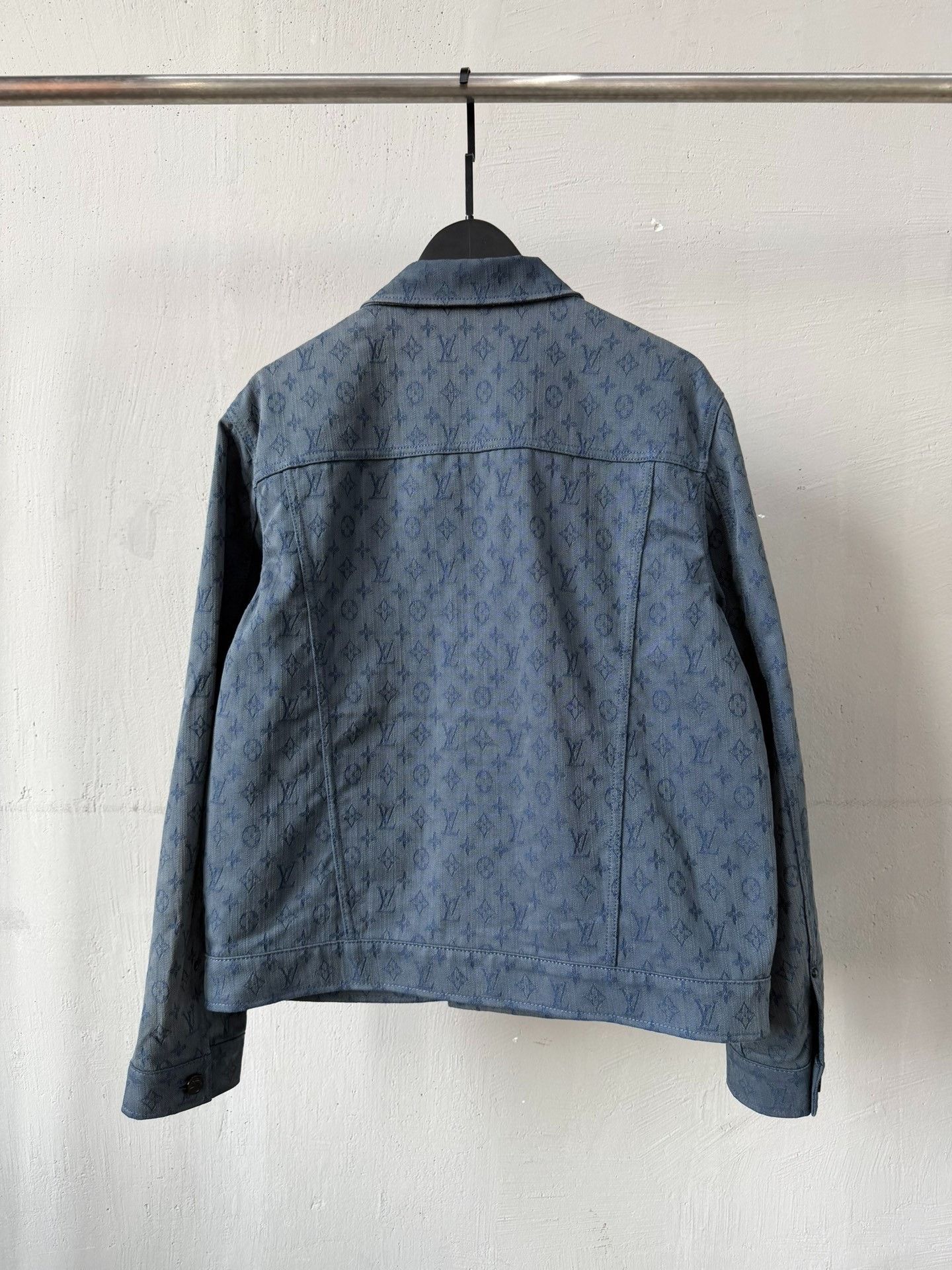 Saint Laurent Paris Louis Vuitton Blue Monogram Denim Jacket Size US L / EU 52-54 / 3 - 3 Thumbnail