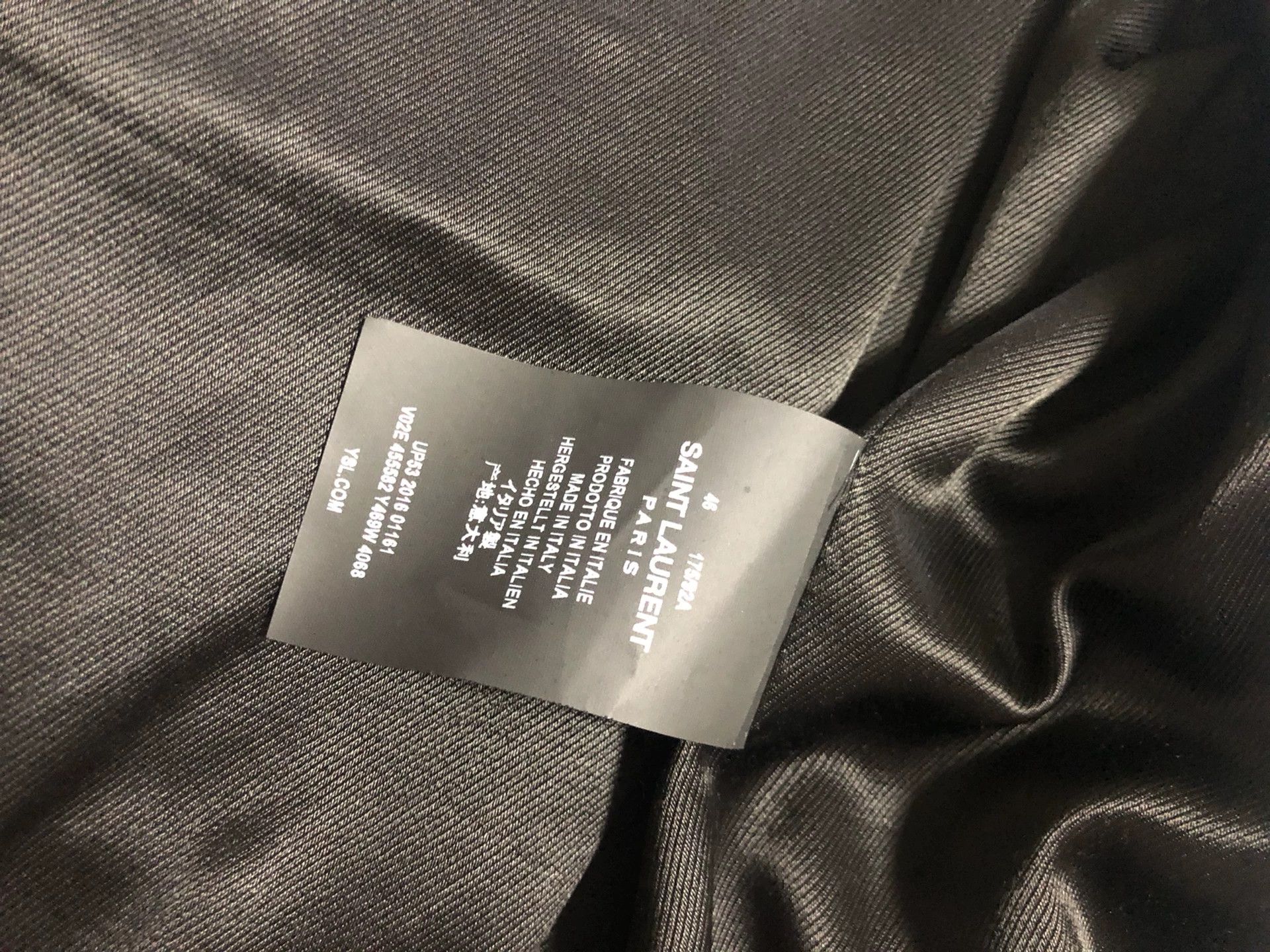Saint Laurent Paris Saint Laurent Blue Shark Design Jacket Size US M / EU 48-50 / 2 - 6 Thumbnail