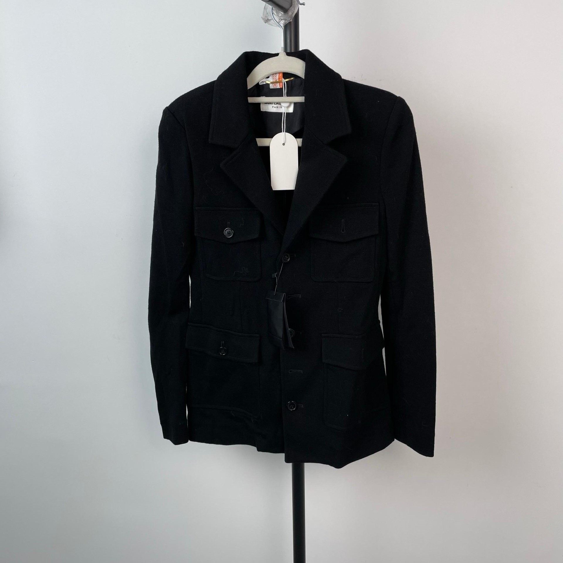 Saint Laurent Paris YSL Black Four-Pocket Blazer Size XXS / US 00 / IT 34 - 8 Thumbnail