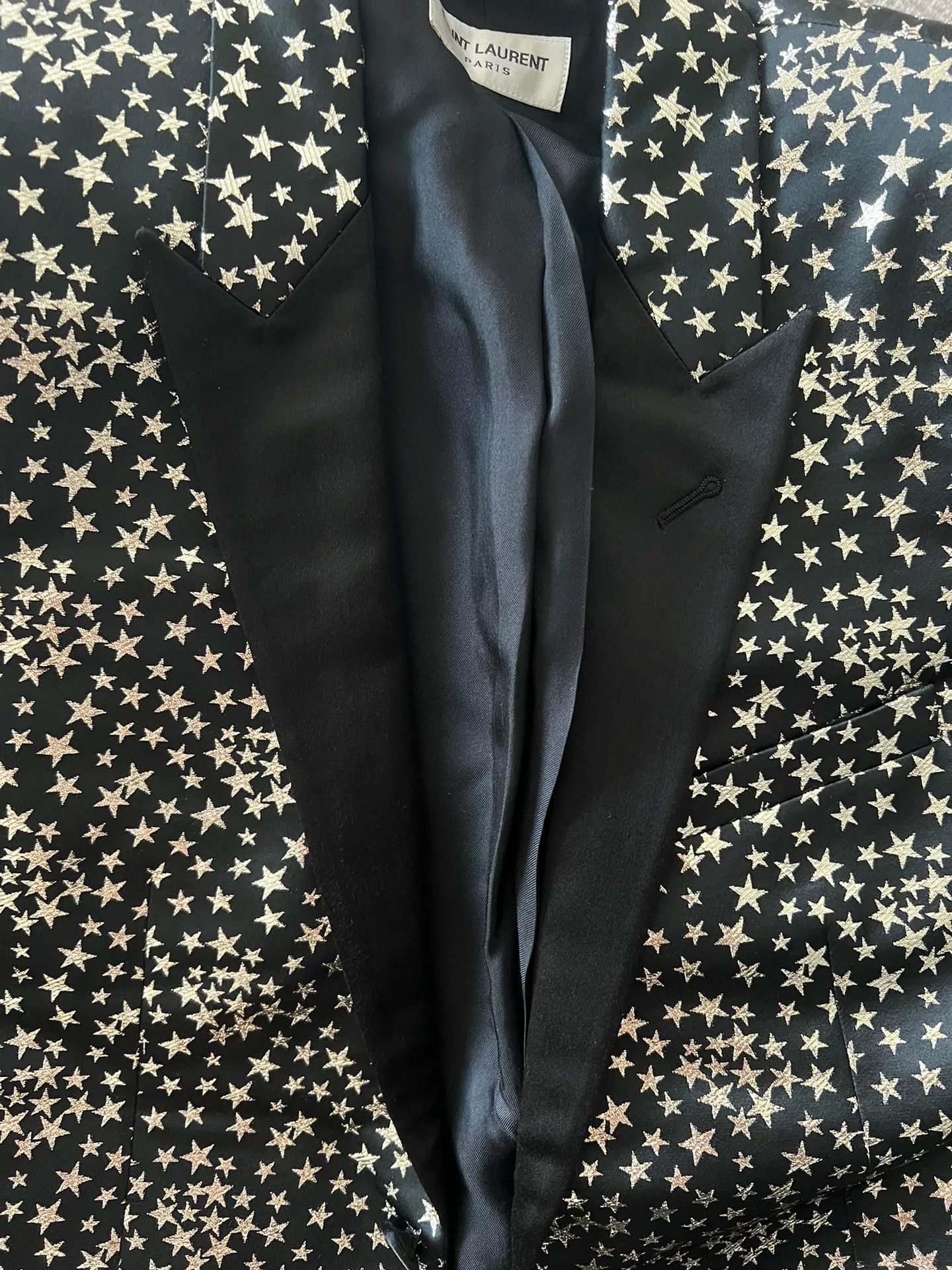 Saint Laurent Paris Saint Laurent 17SS Black Gold Star Blazer Size US S / EU 44-46 / 1 - 4 Thumbnail