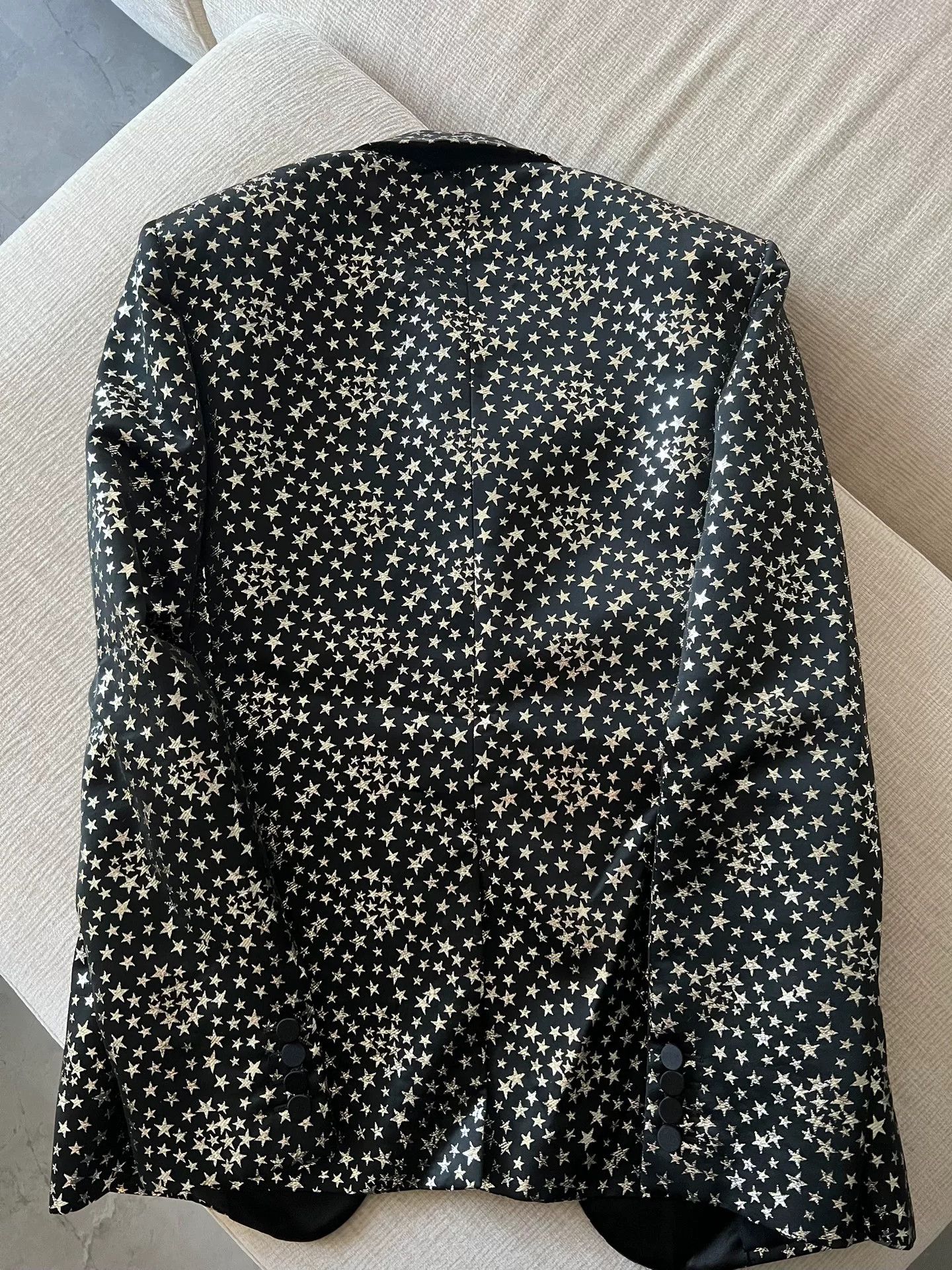 Saint Laurent Paris Saint Laurent 17SS Black Gold Star Blazer Size US S / EU 44-46 / 1 - 2 Thumbnail
