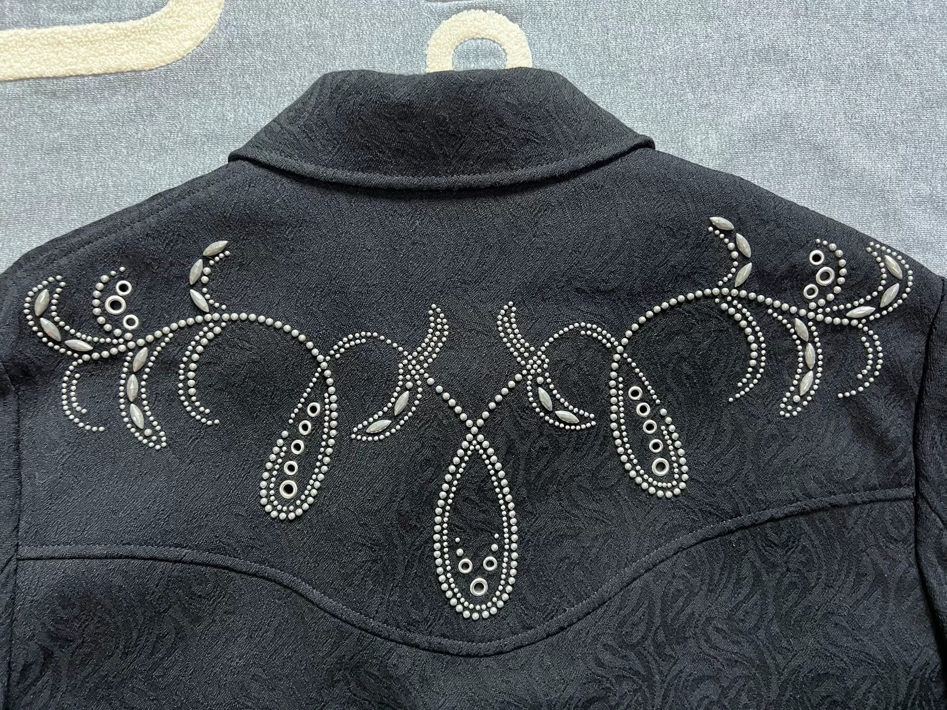 Saint Laurent Paris Saint Laurent 2019 Beaded Jacquard Jacket Size US L / EU 52-54 / 3 - 6 Thumbnail