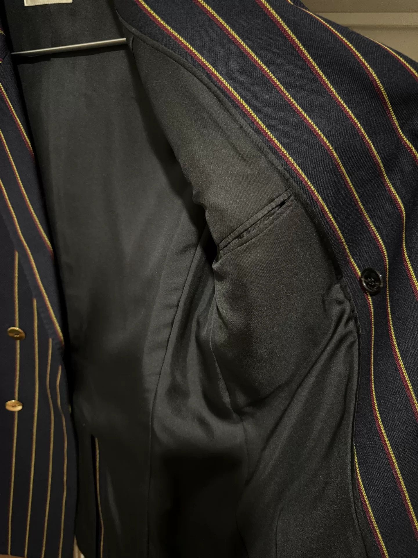 Saint Laurent Paris Saint Laurent Women's Striped Wool Blazer Size S / US 4 / IT 40 - 6 Thumbnail