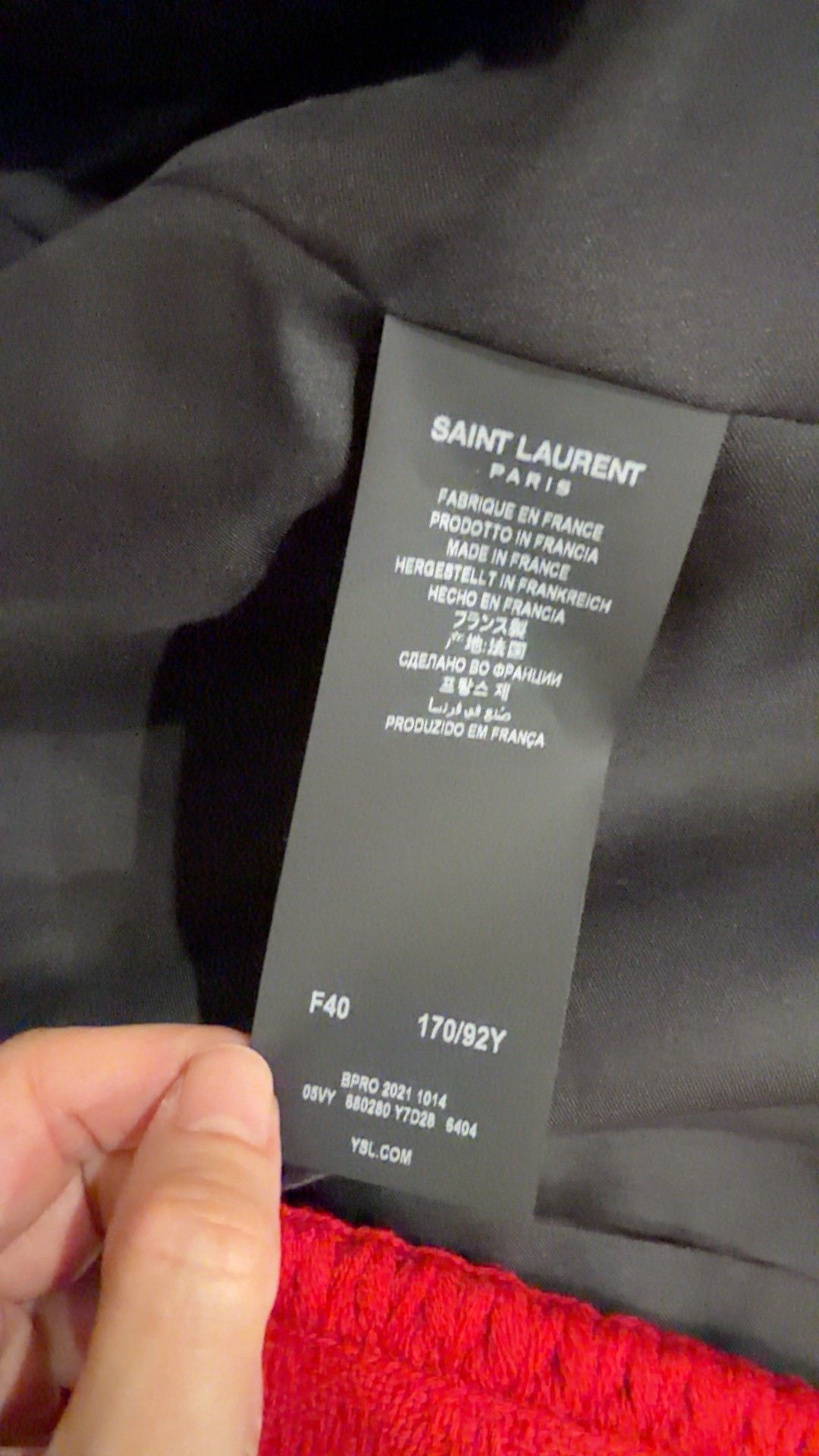 Saint Laurent Paris YSL Saint Laurent Red Tweed Jacket Size S / US 4 / IT 40 - 4 Thumbnail