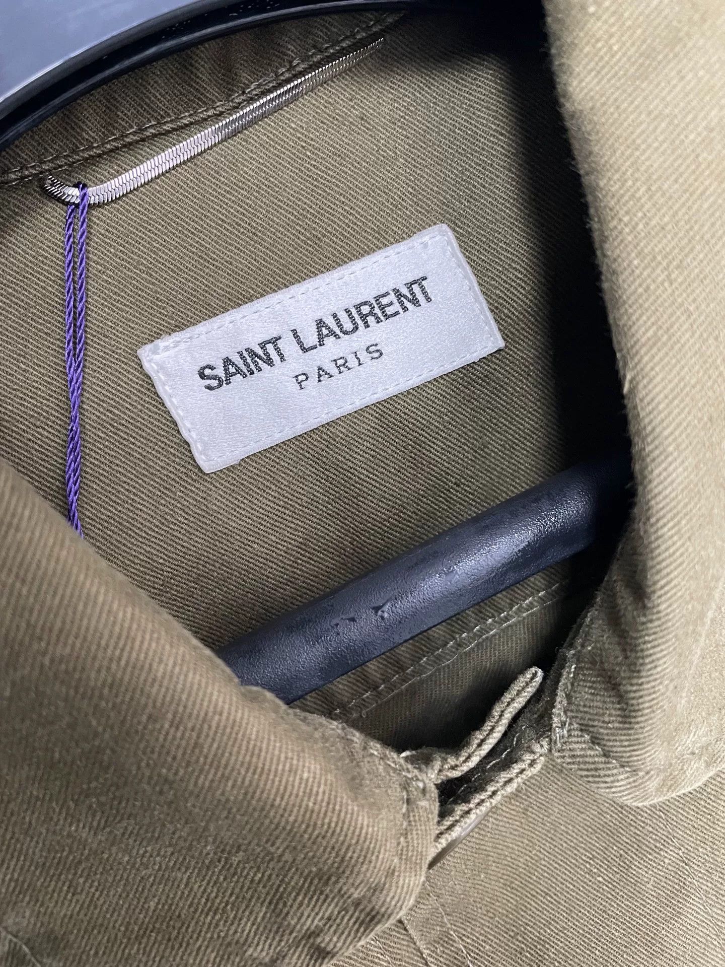 Saint Laurent Paris Saint Laurent Olive Green Embroidered Jacket Size US M / EU 48-50 / 2 - 4 Thumbnail
