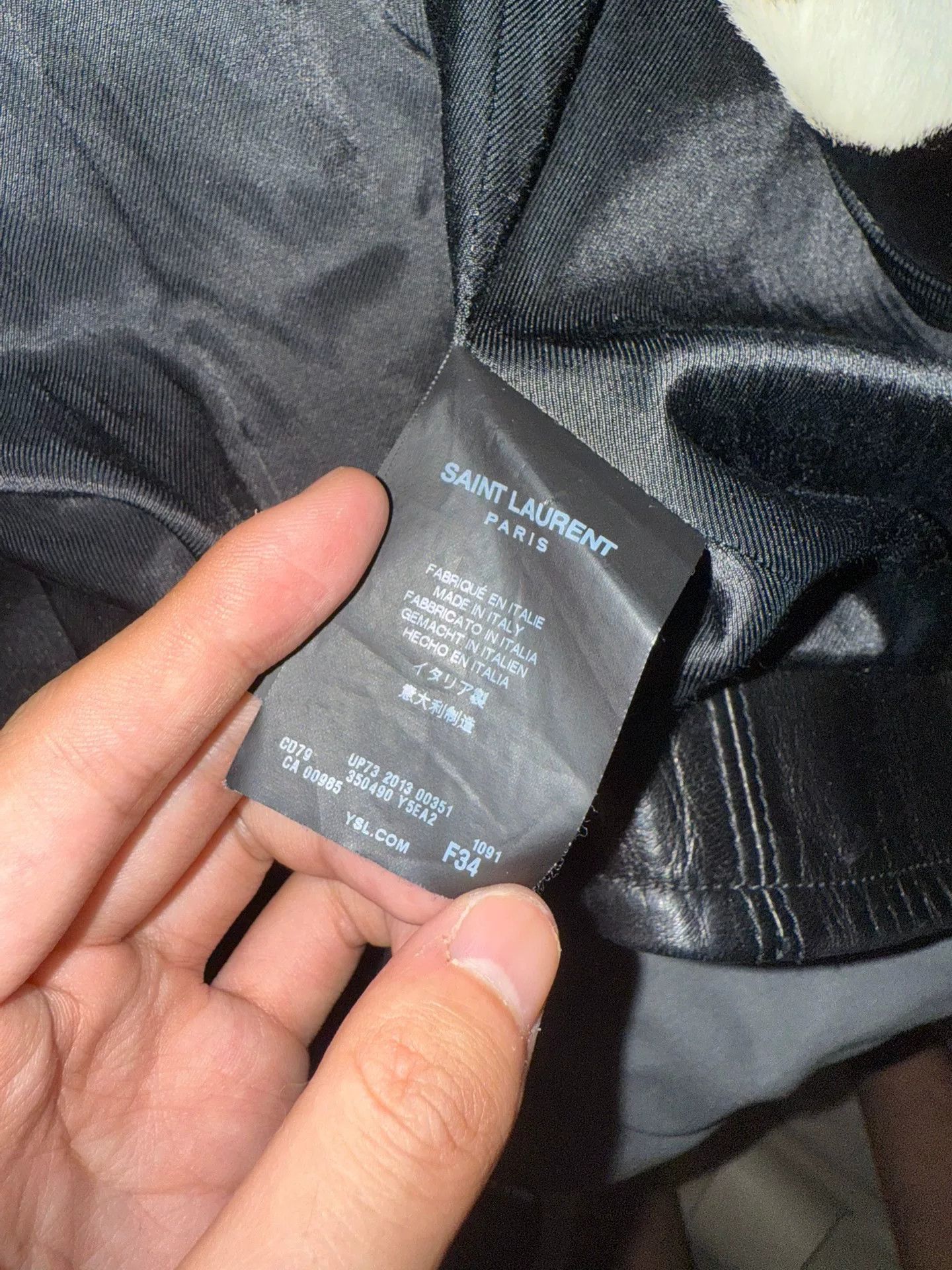 Saint Laurent Paris Saint Laurent Zebra Collar Leather Jacket Size XXS / US 00 / IT 34 - 6 Thumbnail