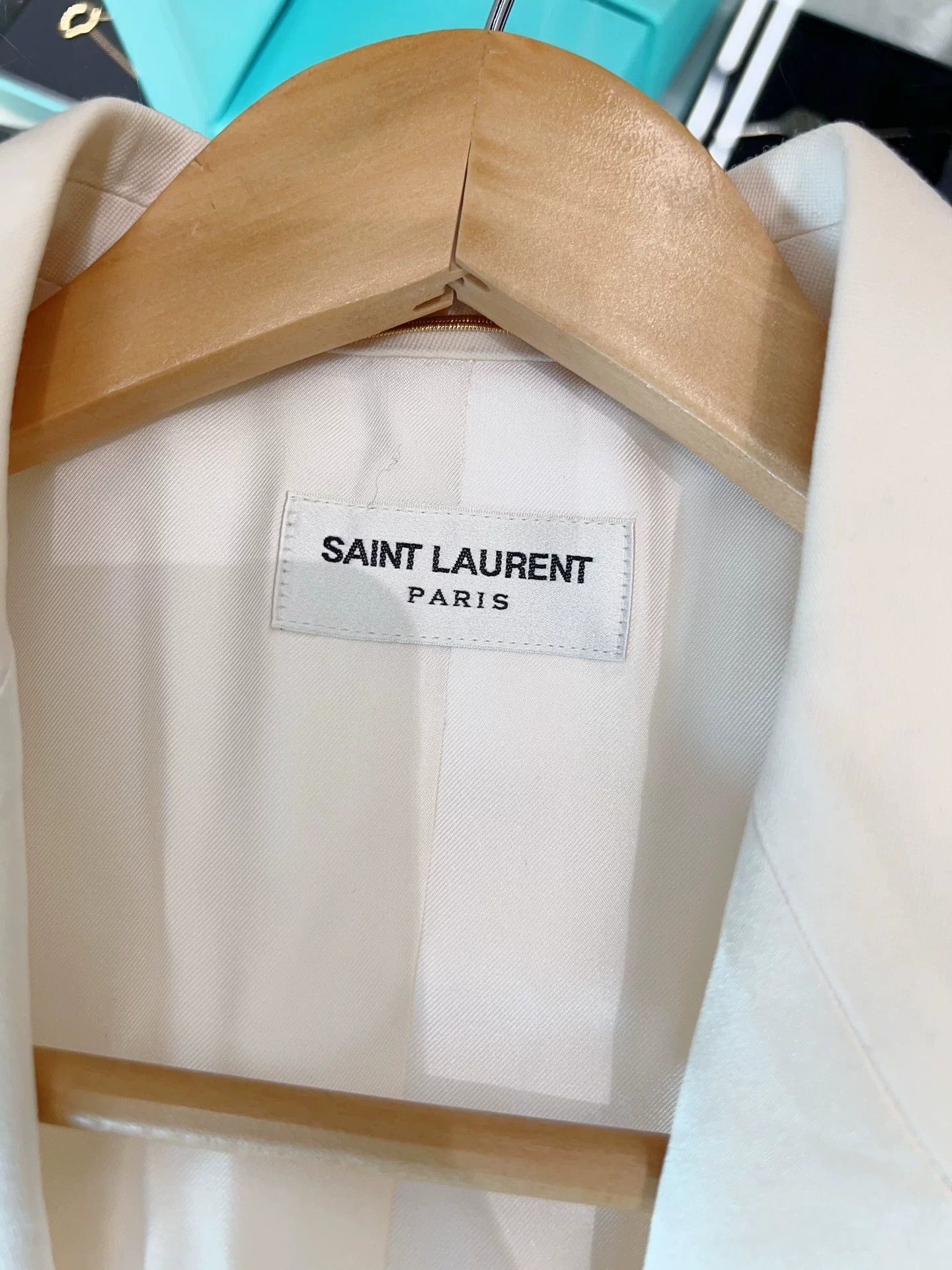 Saint Laurent Paris Saint Laurent White Structured Blazer 34 Size XXS / US 00 / IT 34 - 3 Thumbnail