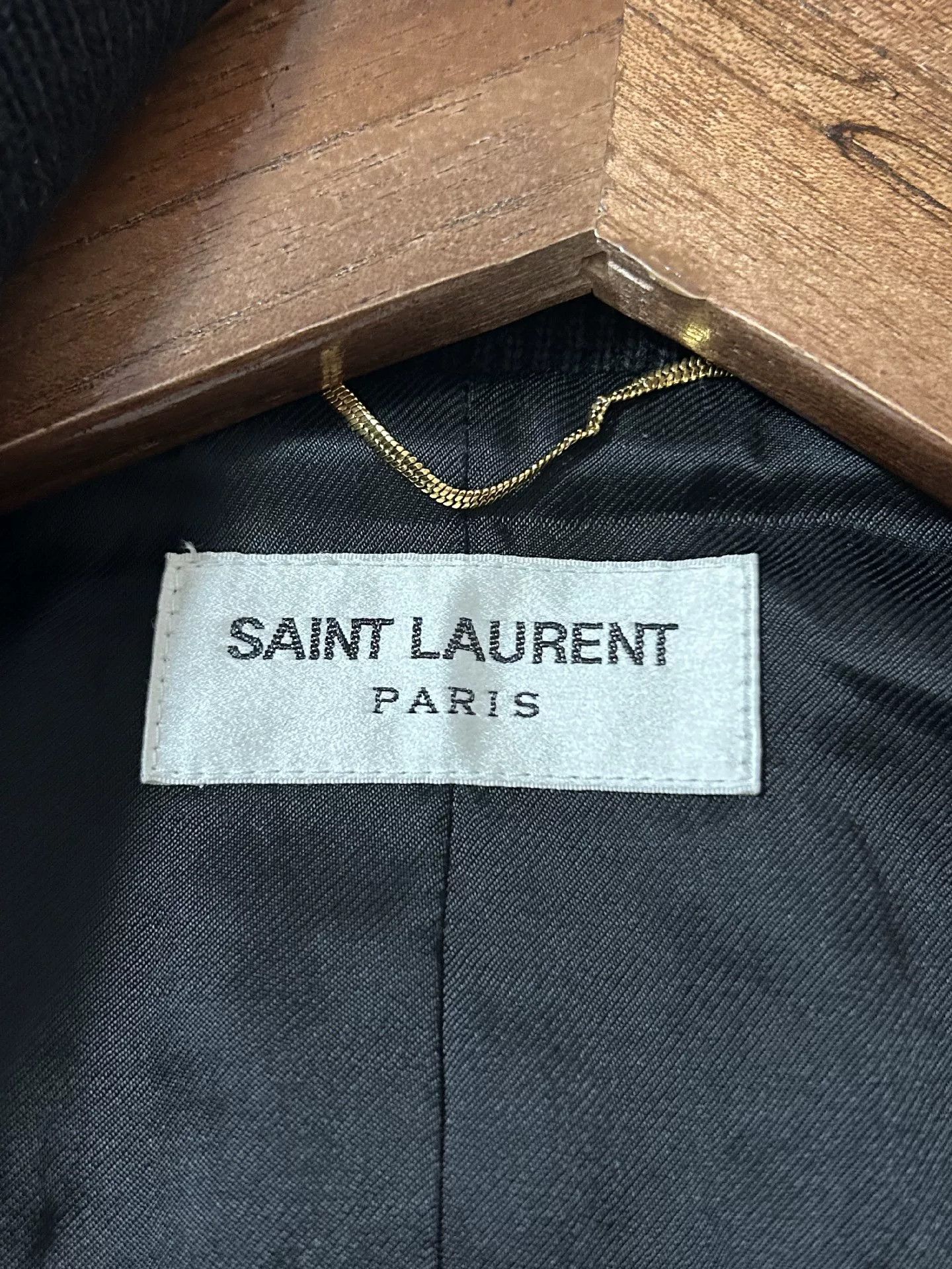 Saint Laurent Paris Saint Laurent Black Leather Sleeves Baseball Jacket Size US S / EU 44-46 / 1 - 3 Thumbnail