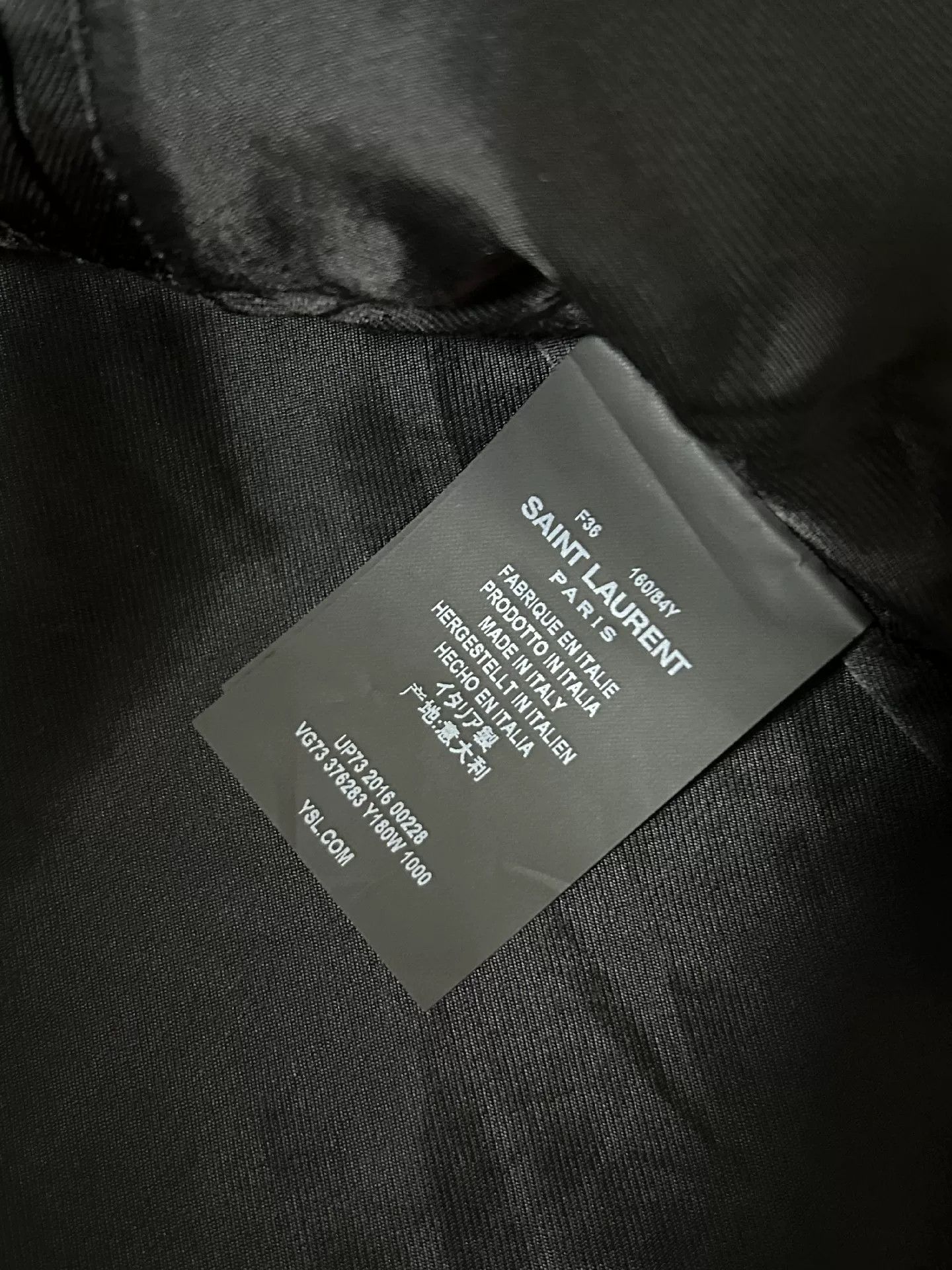 Saint Laurent Paris Saint Laurent Black Leather Sleeves Baseball Jacket Size US S / EU 44-46 / 1 - 7 Thumbnail