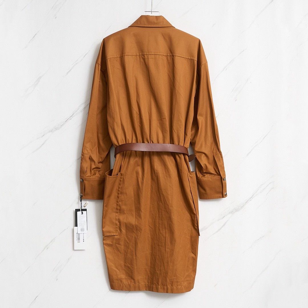 Saint Laurent Paris Saint Laurent Brown Belted Dress Size M / US 6-8 / IT 42-44 - 5 Thumbnail