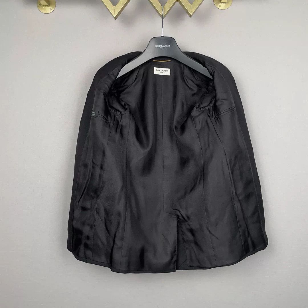 Saint Laurent Paris Saint Laurent Women's Wool Smoking Blazer Size XXS / US 00 / IT 34 - 6 Thumbnail