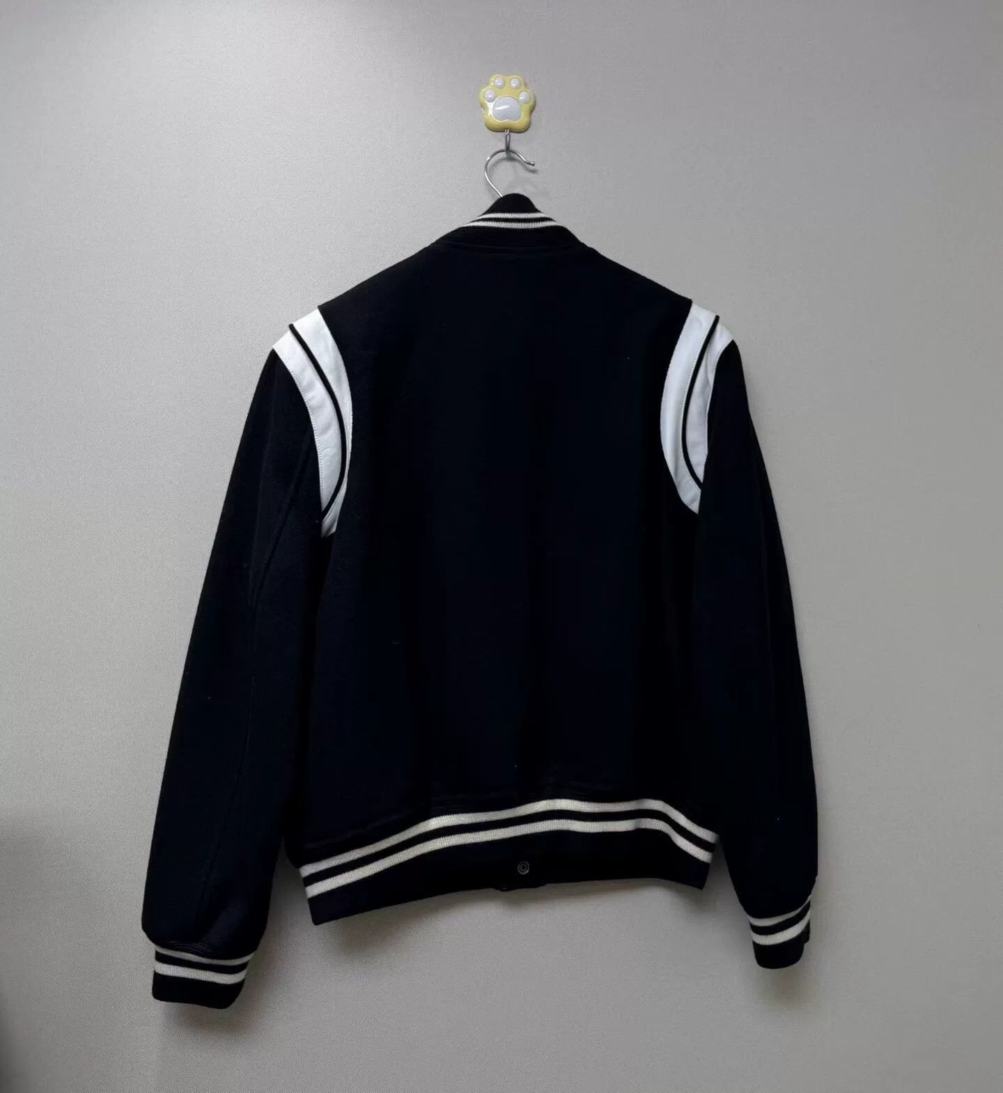 Saint Laurent Paris Saint Laurent Black White Leather Jacket Size US XL / EU 56 / 4 - 4 Thumbnail