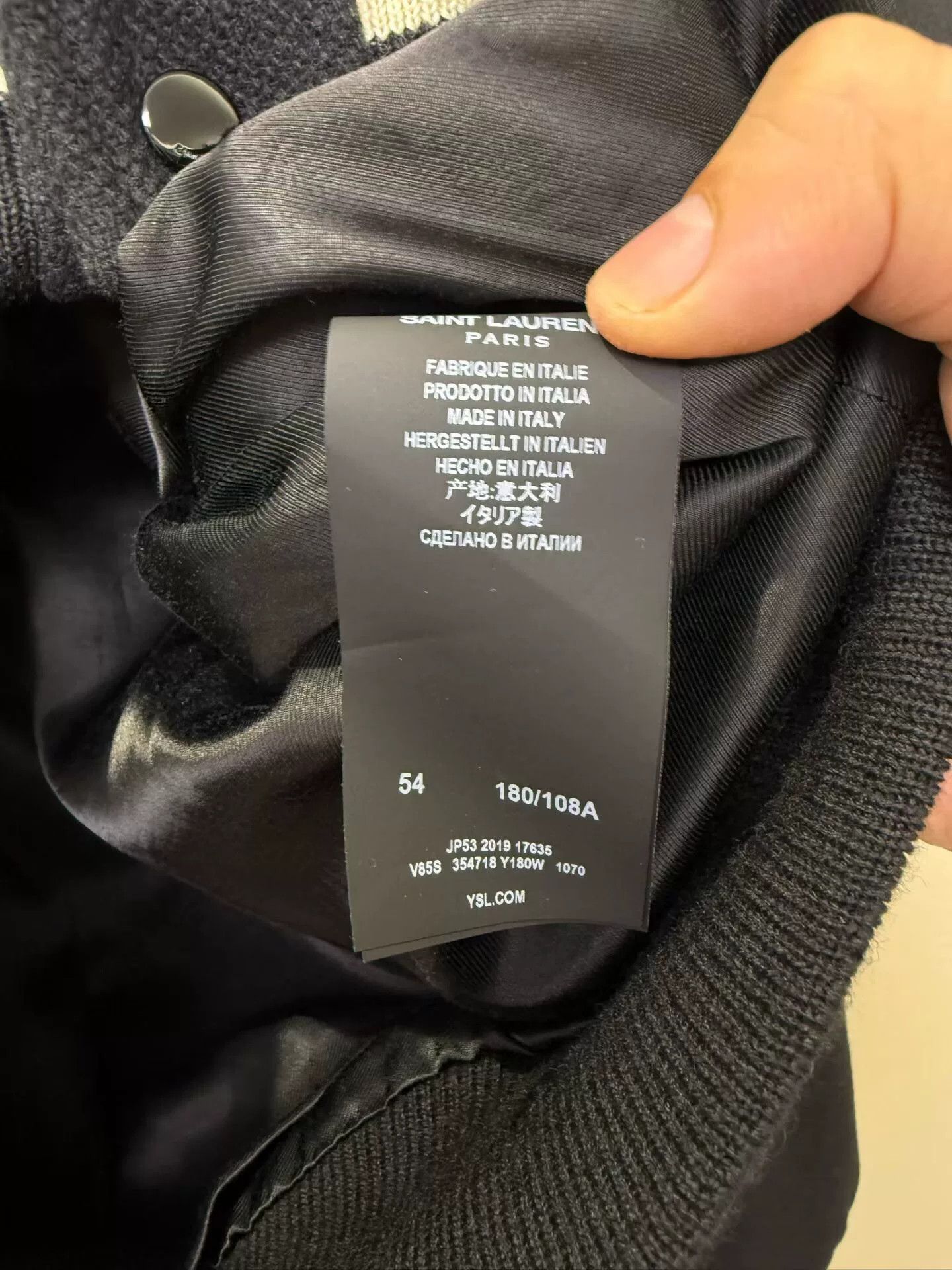 Saint Laurent Paris Saint Laurent Black White Leather Jacket Size US XL / EU 56 / 4 - 3 Thumbnail