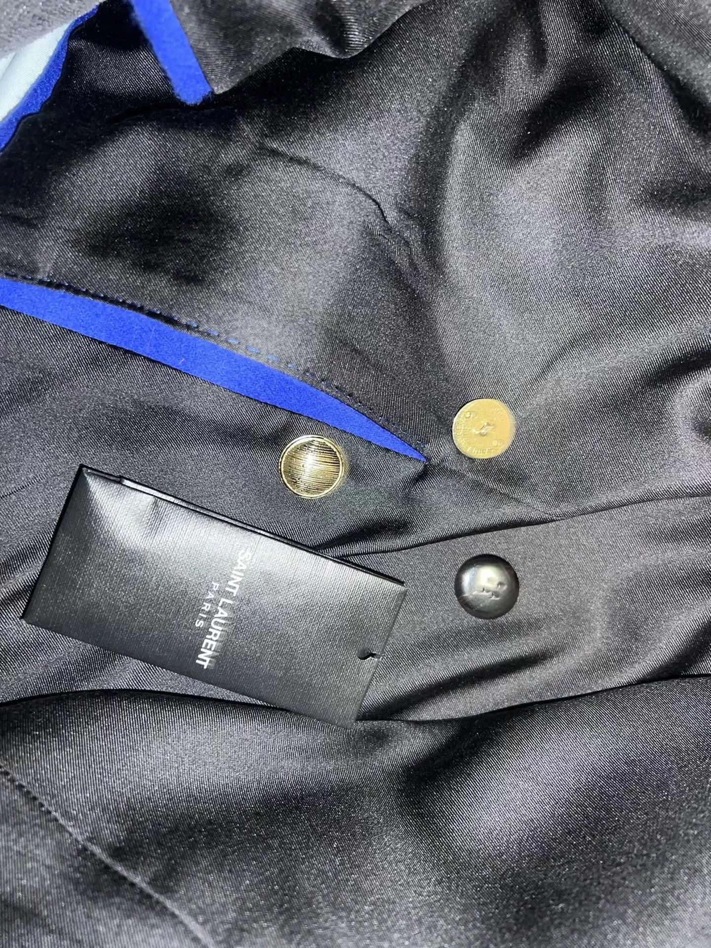 Saint Laurent Paris Saint Laurent Klein Blue Flannel Blazer Size US L / EU 52-54 / 3 - 4 Thumbnail