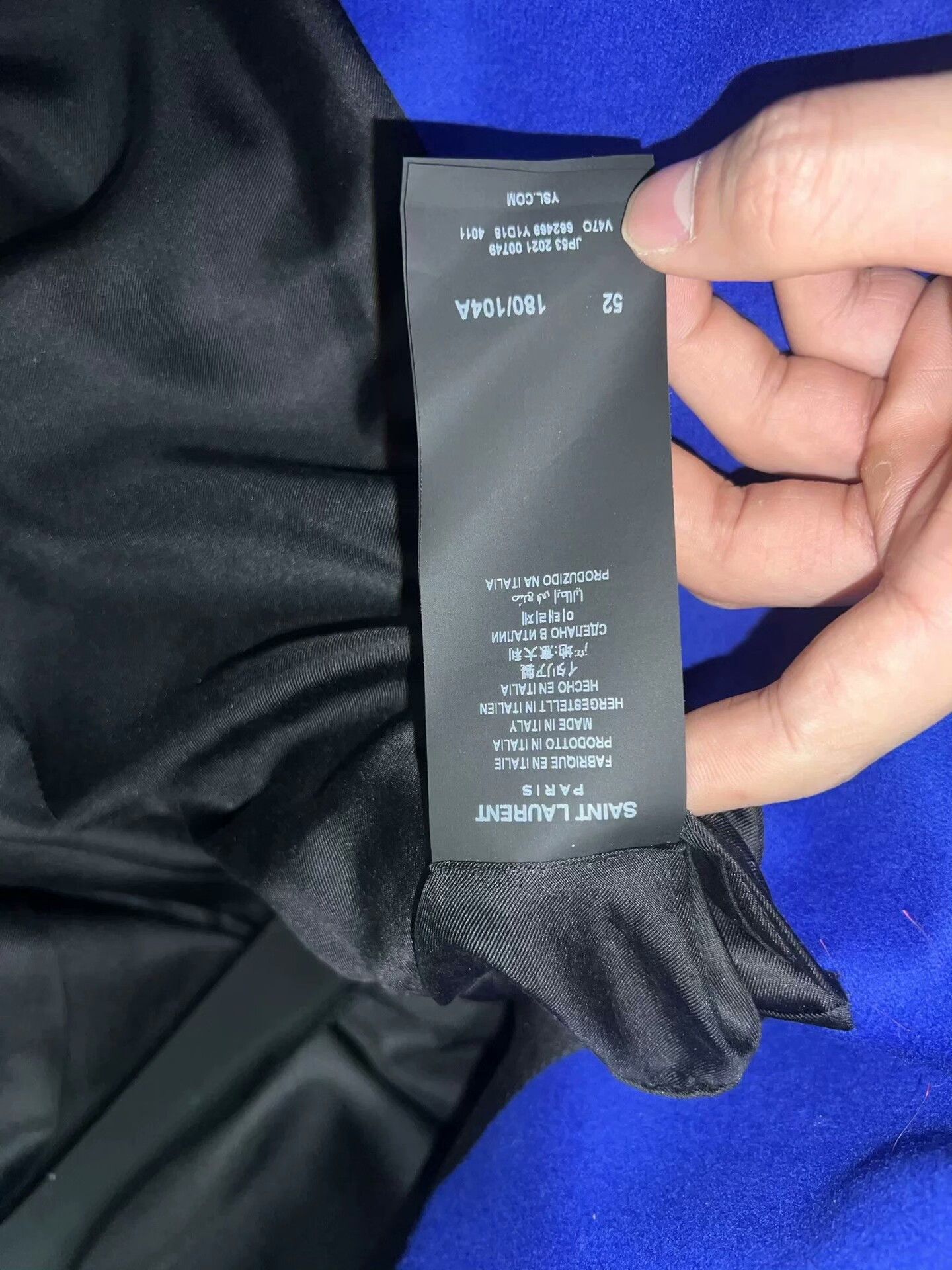 Saint Laurent Paris Saint Laurent Klein Blue Flannel Blazer Size US L / EU 52-54 / 3 - 5 Thumbnail