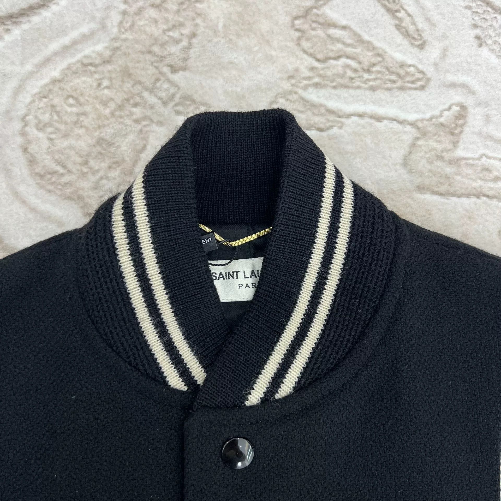 Saint Laurent Paris Saint Laurent Striped Baseball Jacket Size S / US 4 / IT 40 - 3 Thumbnail