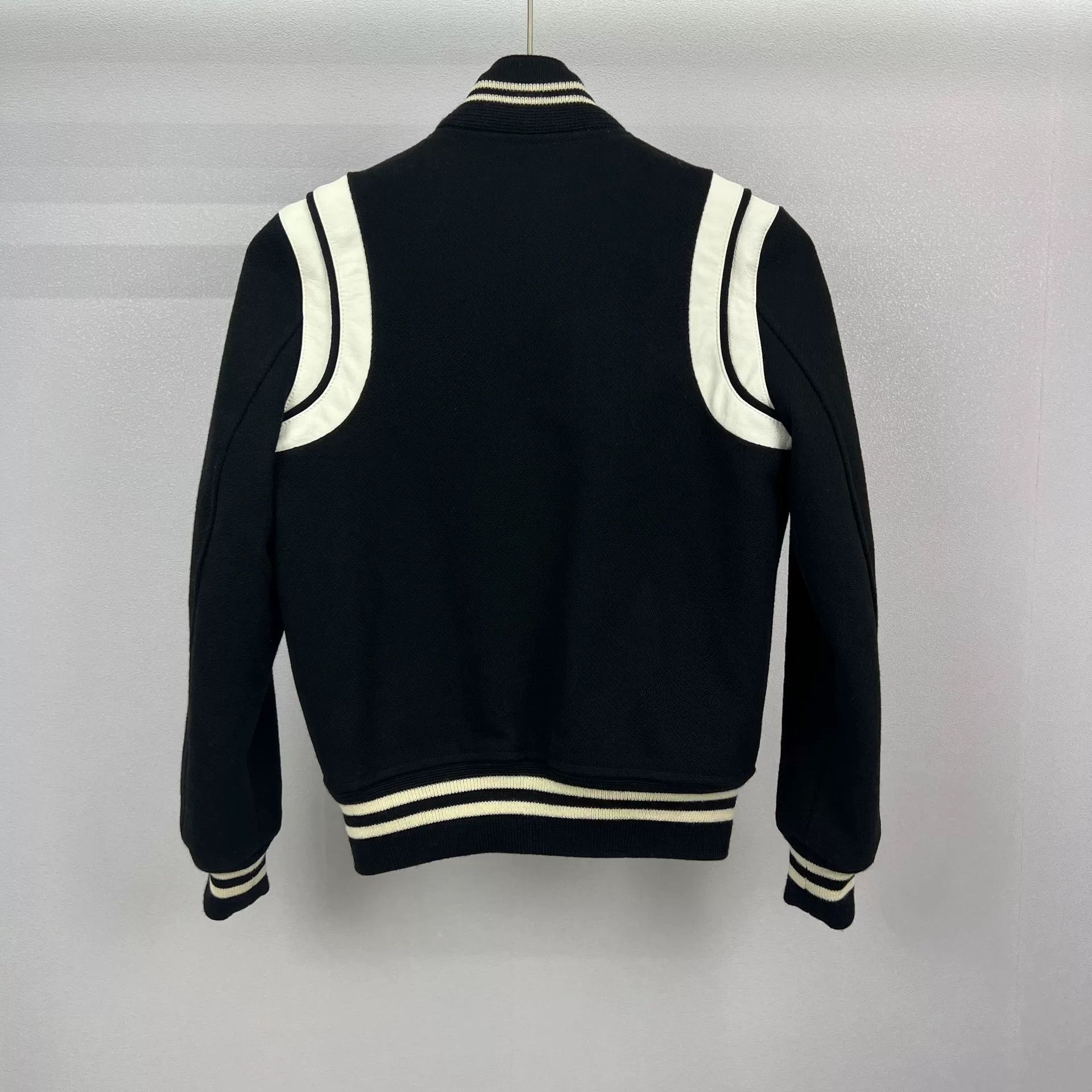 Saint Laurent Paris Saint Laurent Striped Baseball Jacket Size S / US 4 / IT 40 - 2 Thumbnail