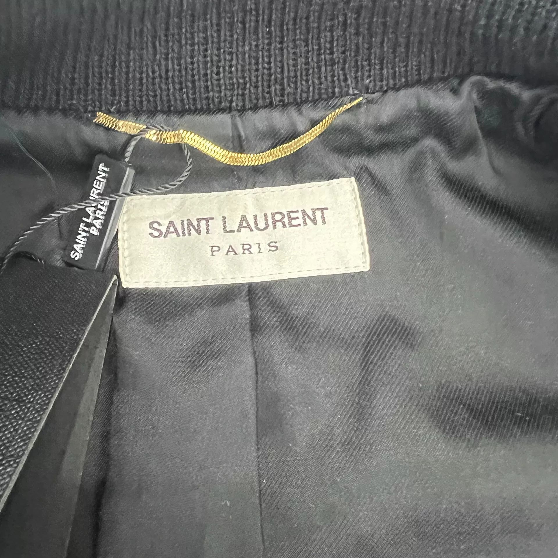 Saint Laurent Paris Saint Laurent Striped Baseball Jacket Size S / US 4 / IT 40 - 4 Thumbnail