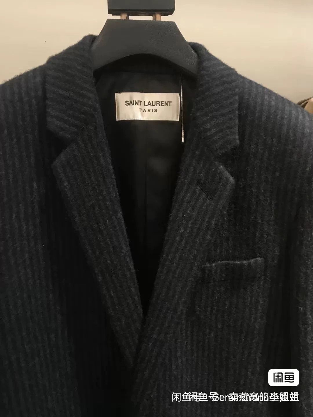 Saint Laurent Paris Saint Laurent Dark Pinstriped Wool Coat Size US M / EU 48-50 / 2 - 4 Thumbnail