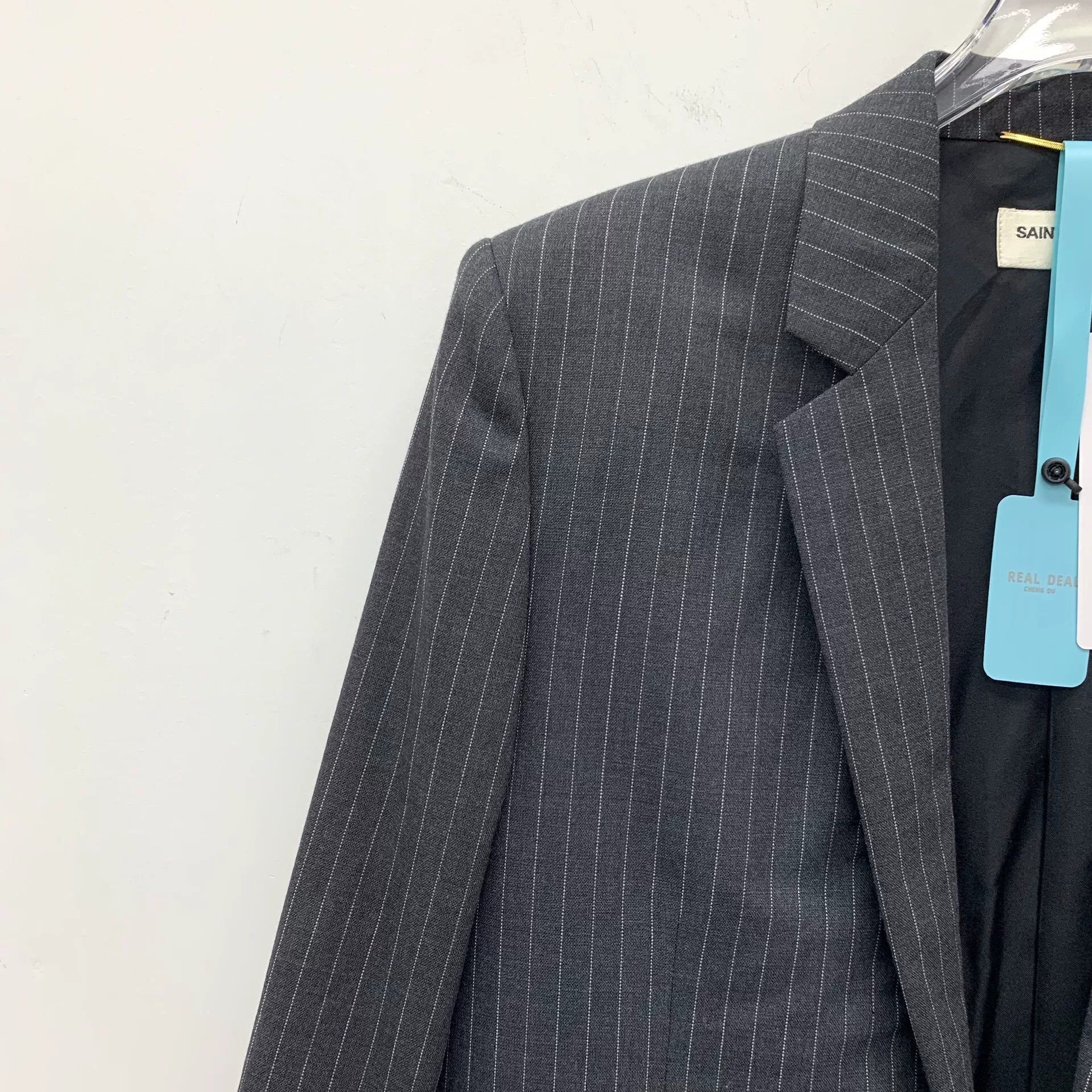 Saint Laurent Paris YSL Black Pinstriped Wool Blazer Size US S / EU 44-46 / 1 - 3 Thumbnail