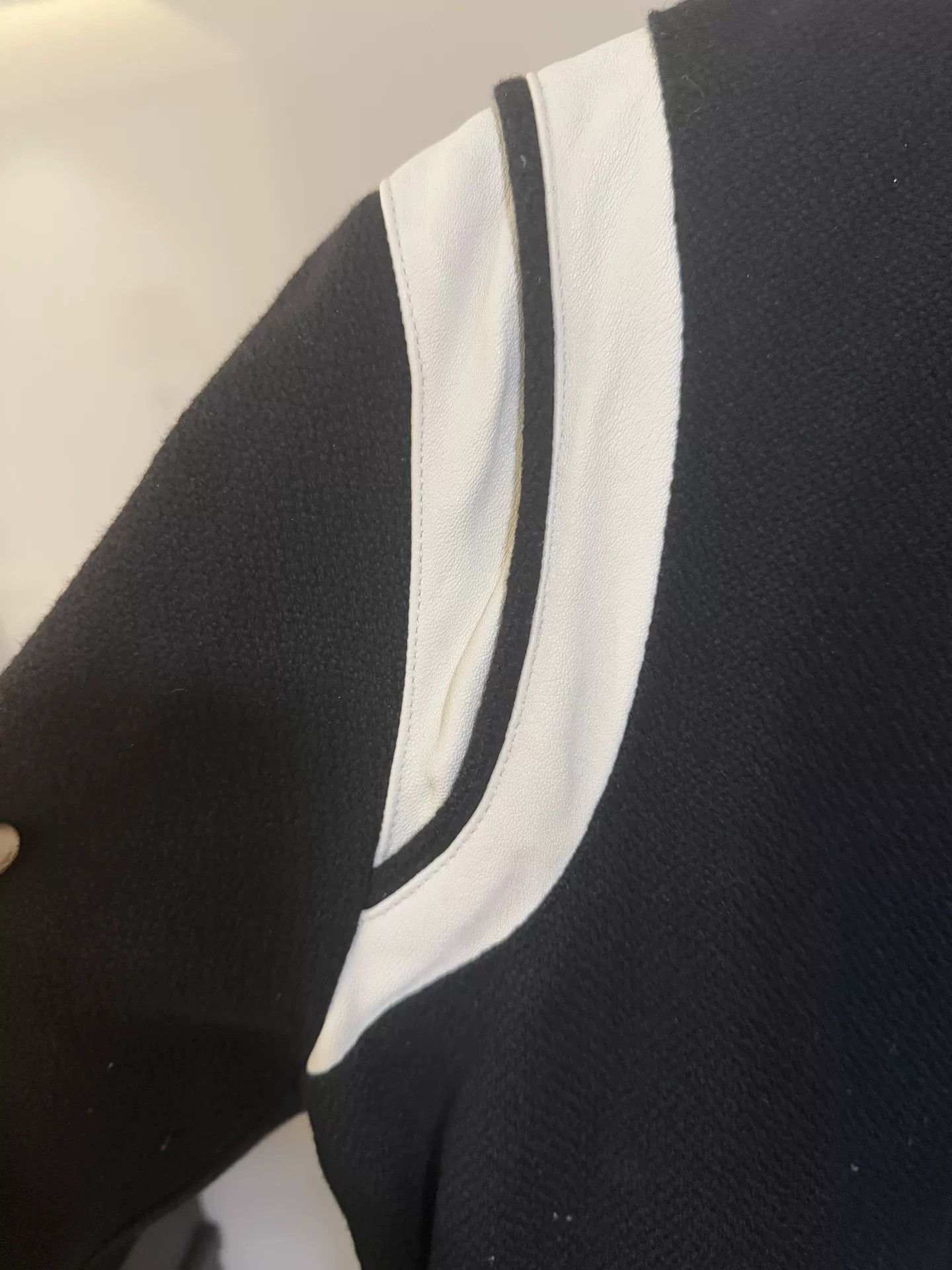 Saint Laurent Paris Saint Laurent Black White Varsity Jacket Size US S / EU 44-46 / 1 - 5 Thumbnail