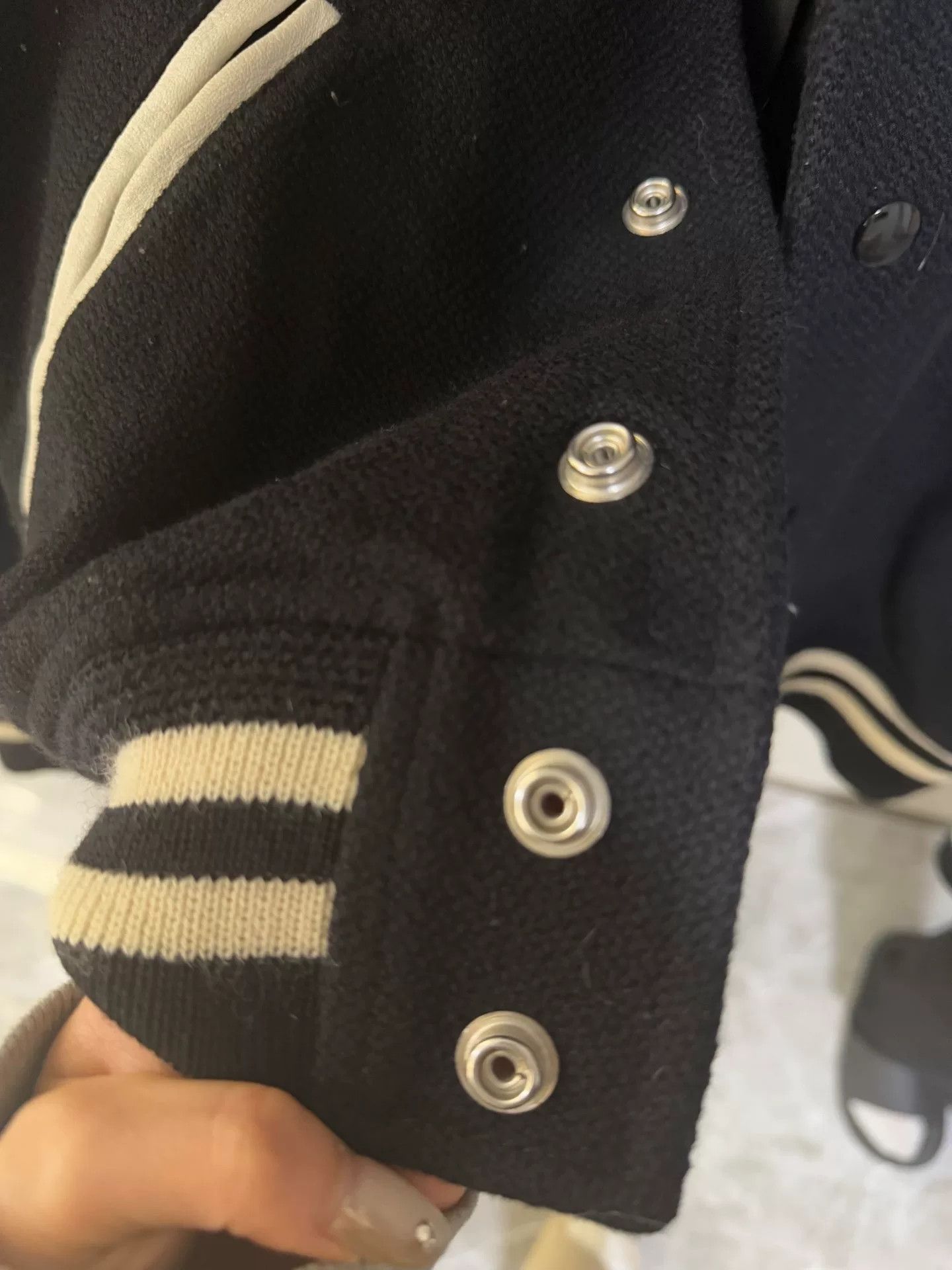 Saint Laurent Paris Saint Laurent Black White Varsity Jacket Size US S / EU 44-46 / 1 - 6 Thumbnail