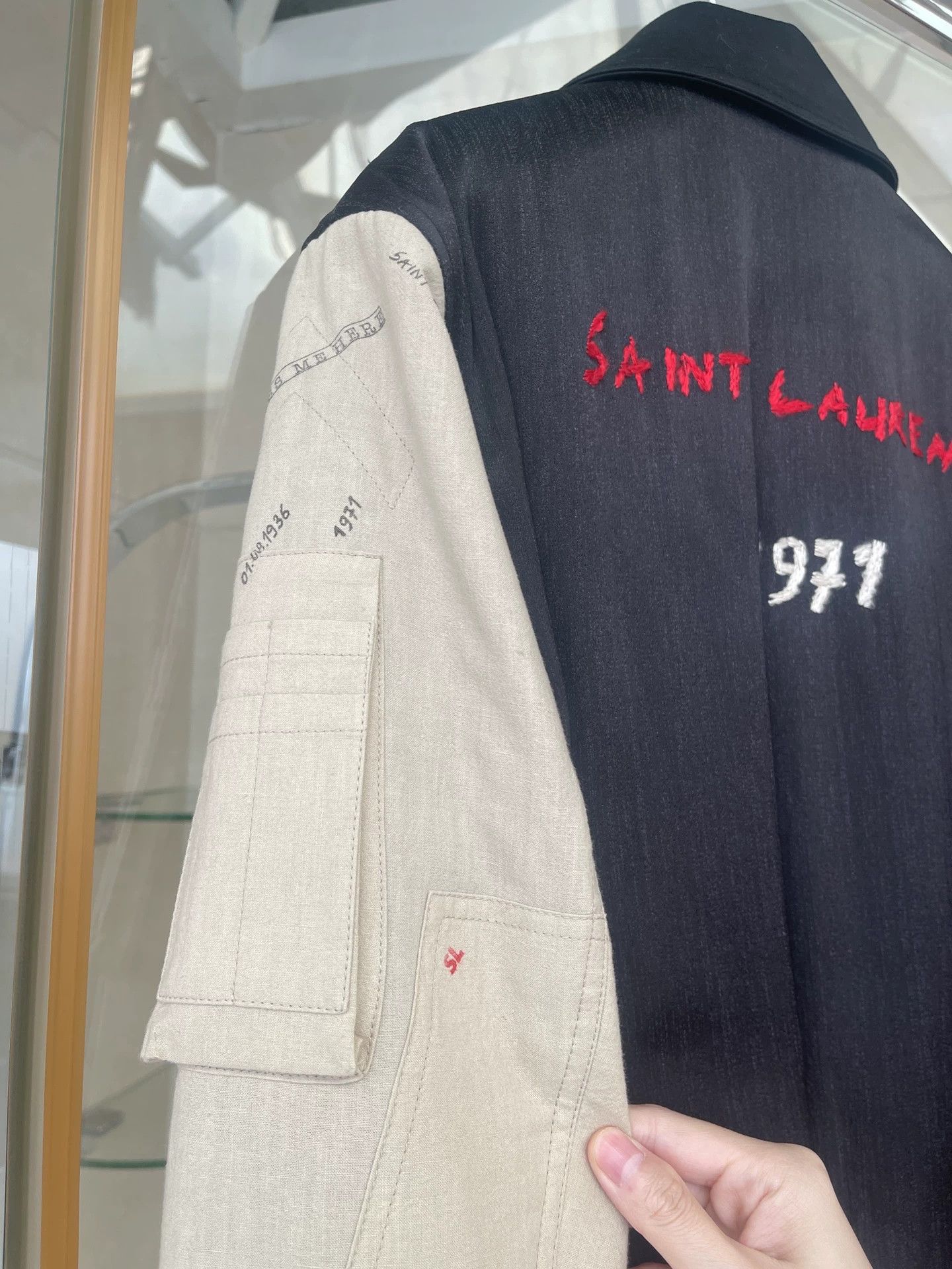 Saint Laurent Paris Saint Laurent Beige Pilot Jacket Size S / US 4 / IT 40 - 4 Thumbnail