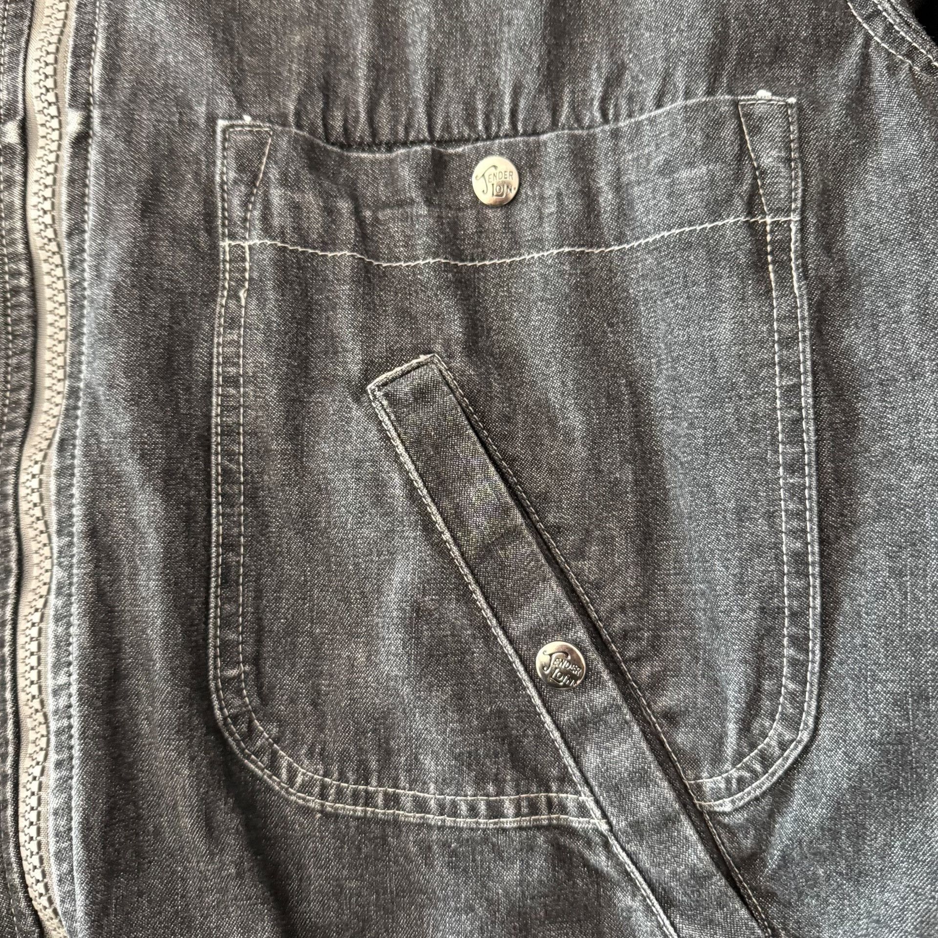 Tenderloin Tenderloin Ma1 Black Washed Denim Jacket Size US M / EU 48-50 / 2 - 3 Thumbnail