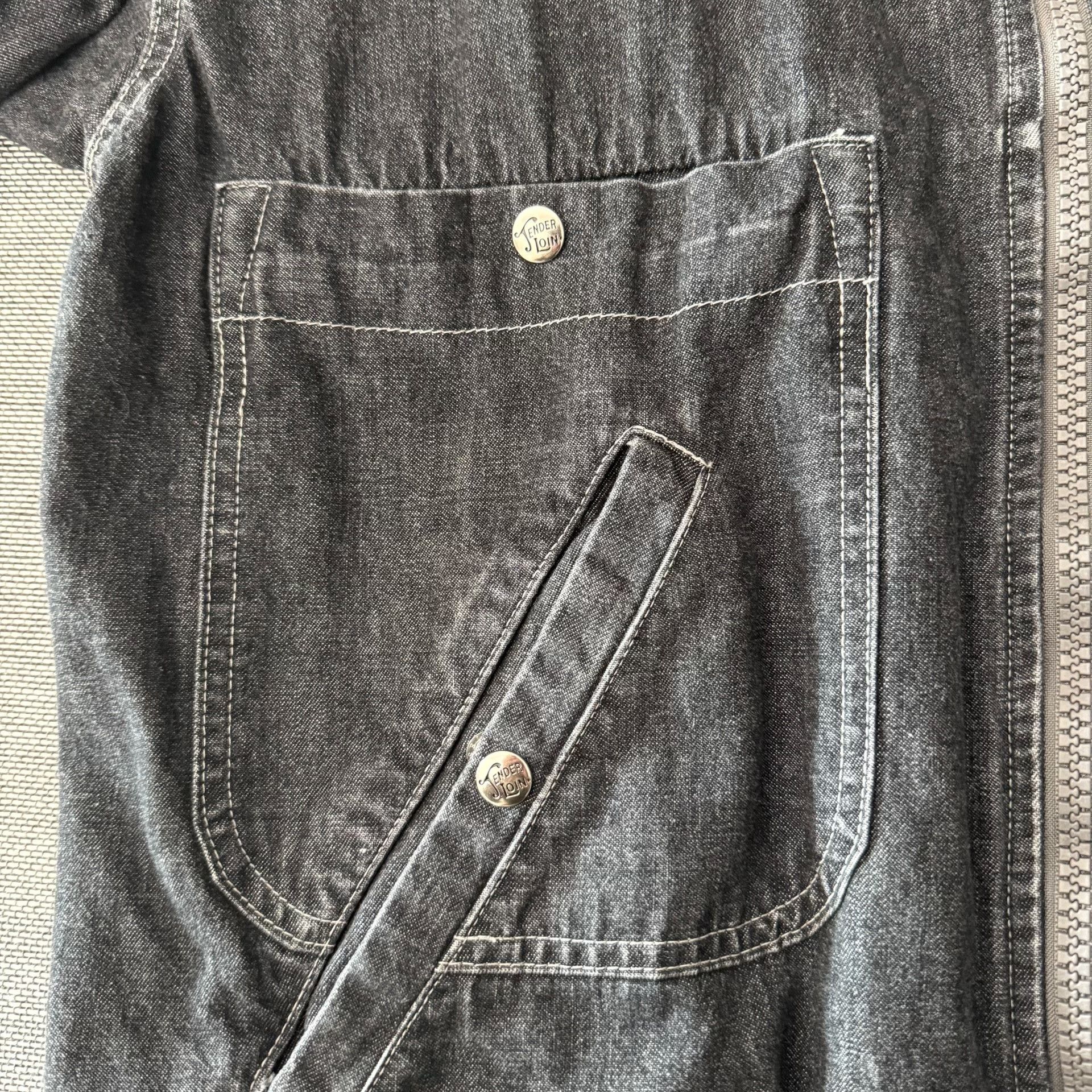 Tenderloin Tenderloin Ma1 Black Washed Denim Jacket Size US M / EU 48-50 / 2 - 4 Thumbnail