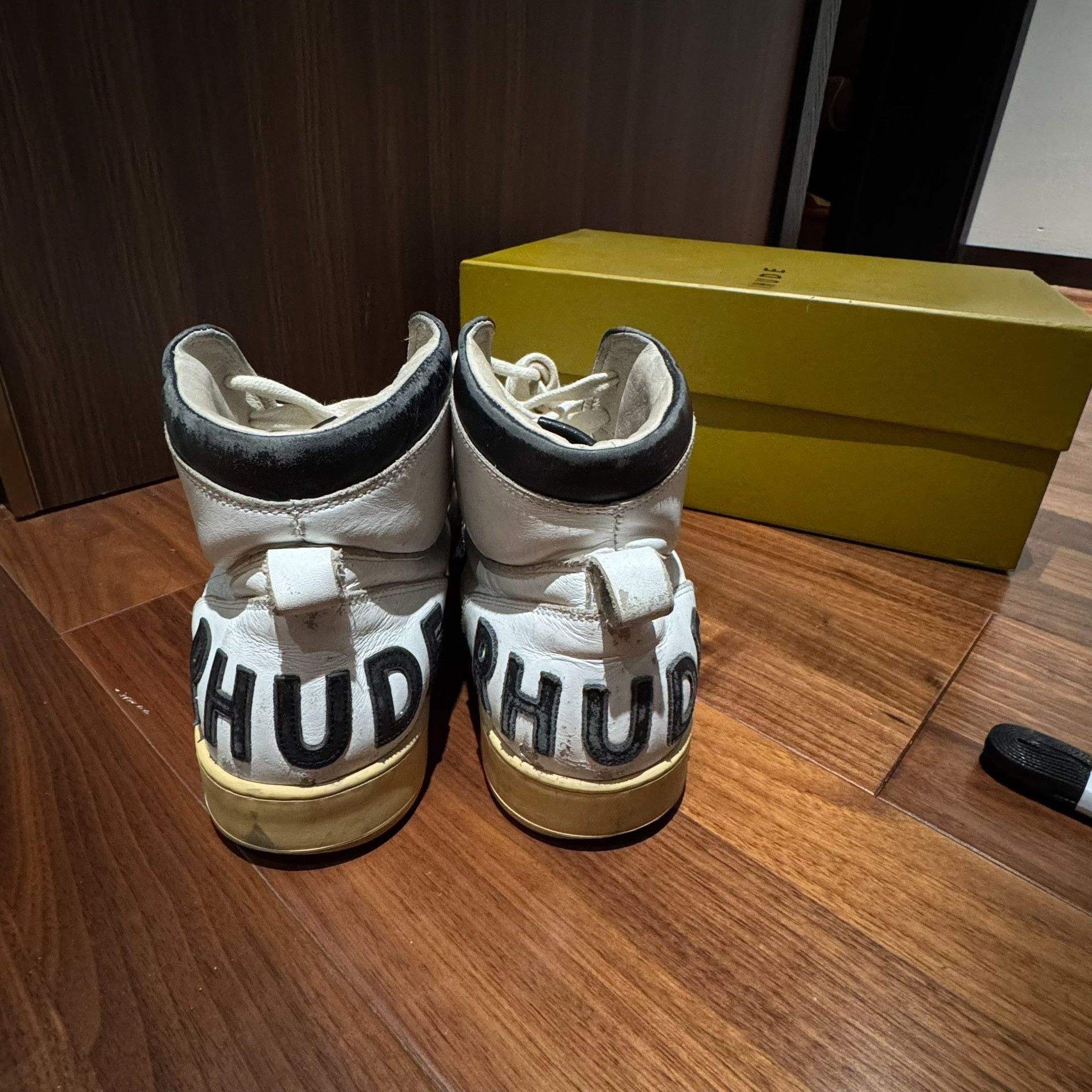 Rhude RHUDE RHECESS Super Vintage High-Top Leather Sneakers Size US 9 / EU 42 - 5 Thumbnail