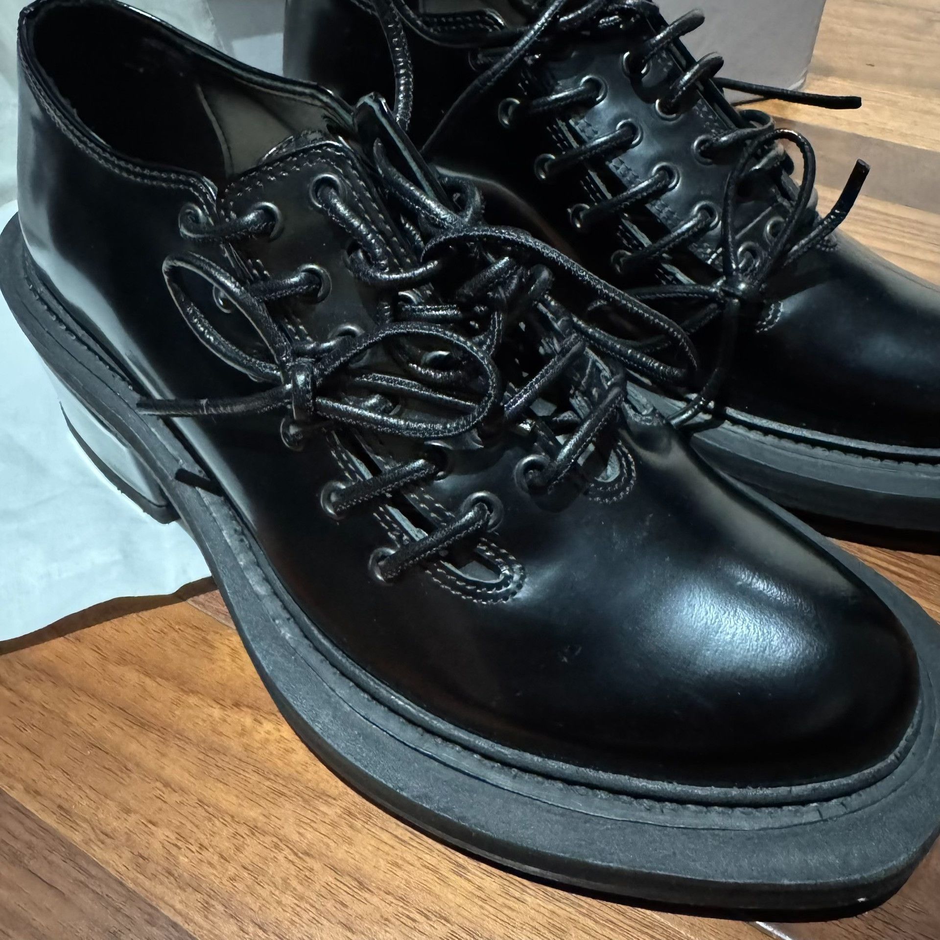 Simone Rocha Simone Rocha Classic Perforated Lace-Up Black Ankle Boots Size US 5 / IT 35 - 3 Thumbnail