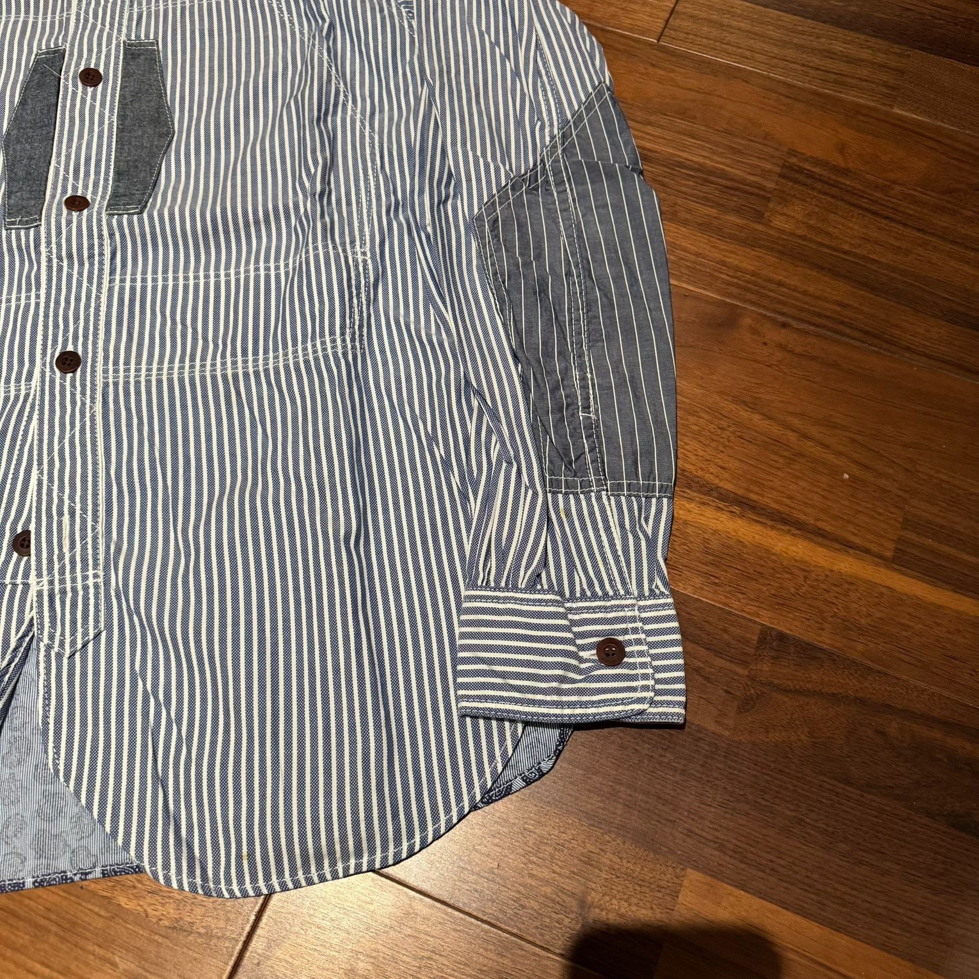 Junya Watanabe Junya Watanabe MAN CDG Paisley Stripe Denim Shirt Size US S / EU 44-46 / 1 - 4 Thumbnail