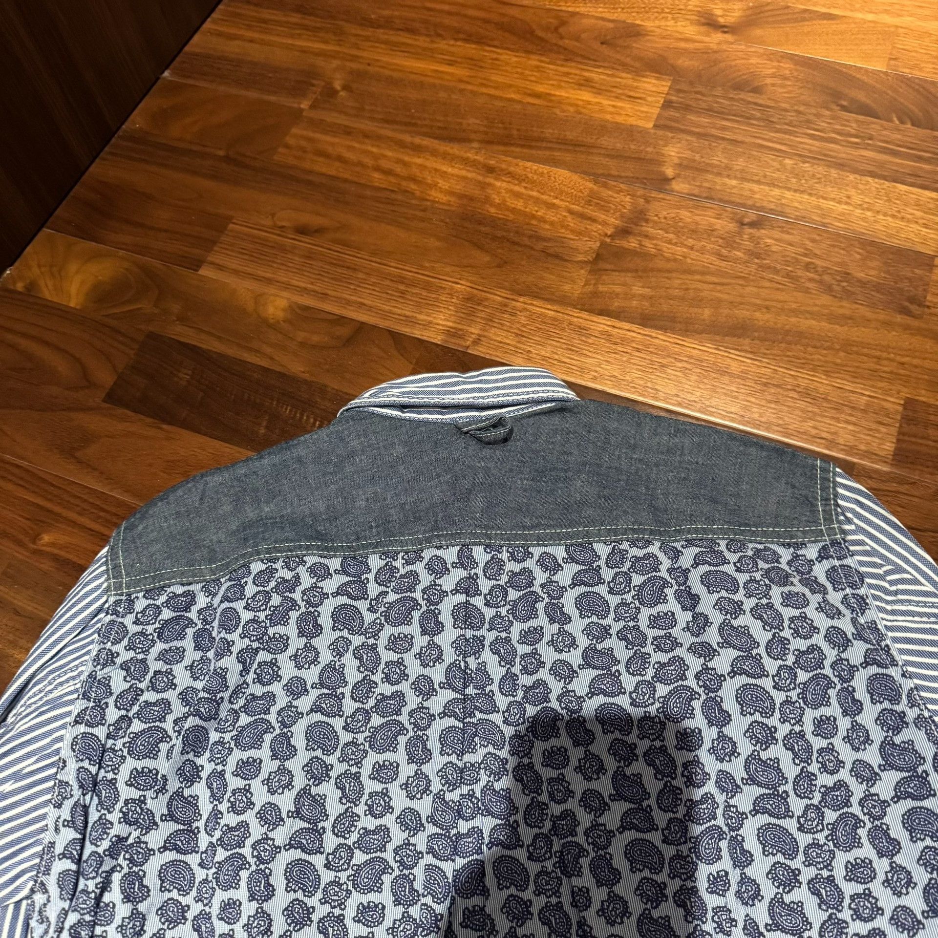 Junya Watanabe Junya Watanabe MAN CDG Paisley Stripe Denim Shirt Size US S / EU 44-46 / 1 - 7 Thumbnail